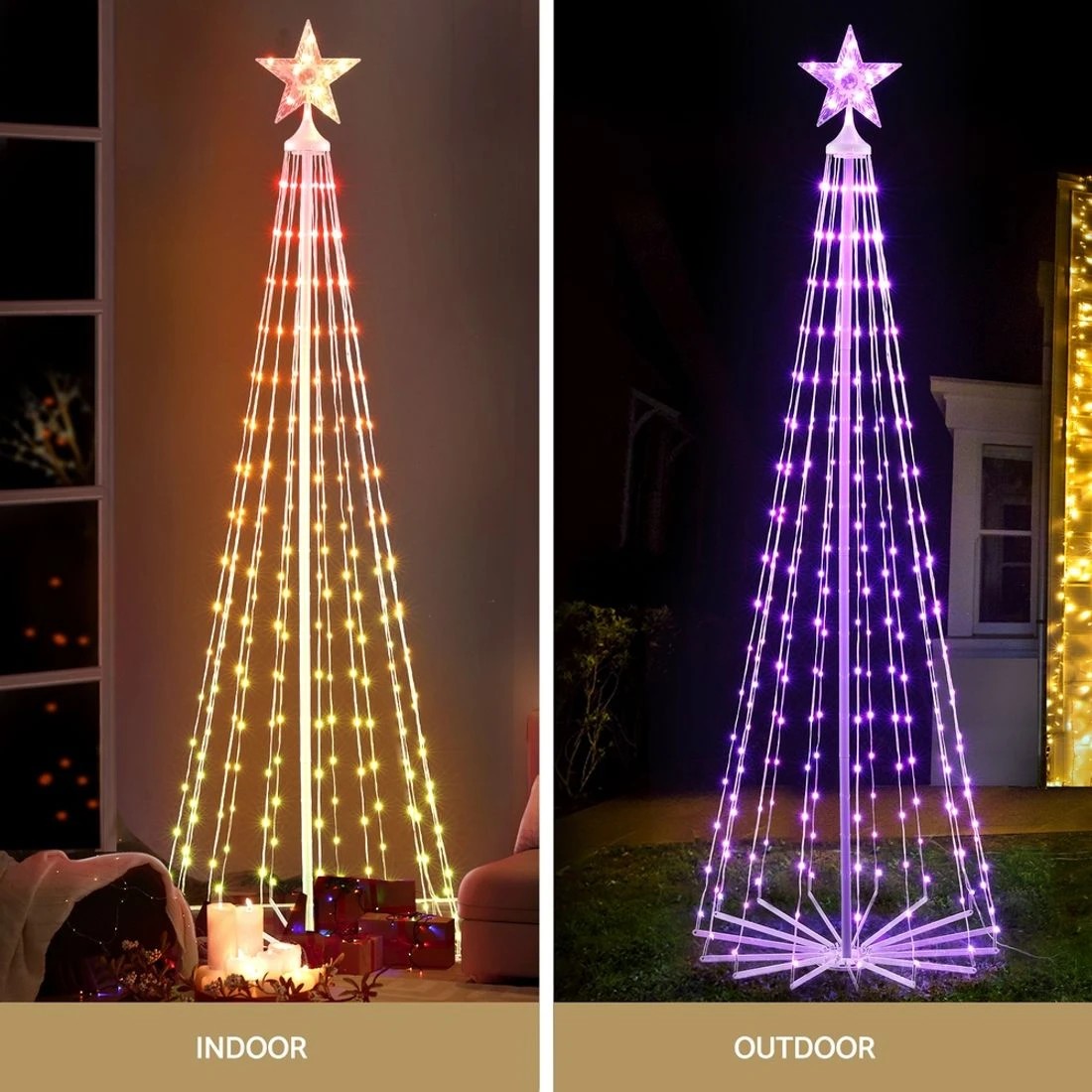 6 Jingle Jollys Christmas Tree 1.8m 265 RGB LED Fairy Lights Xmas Trees Decoration - Multi, 6 of 7