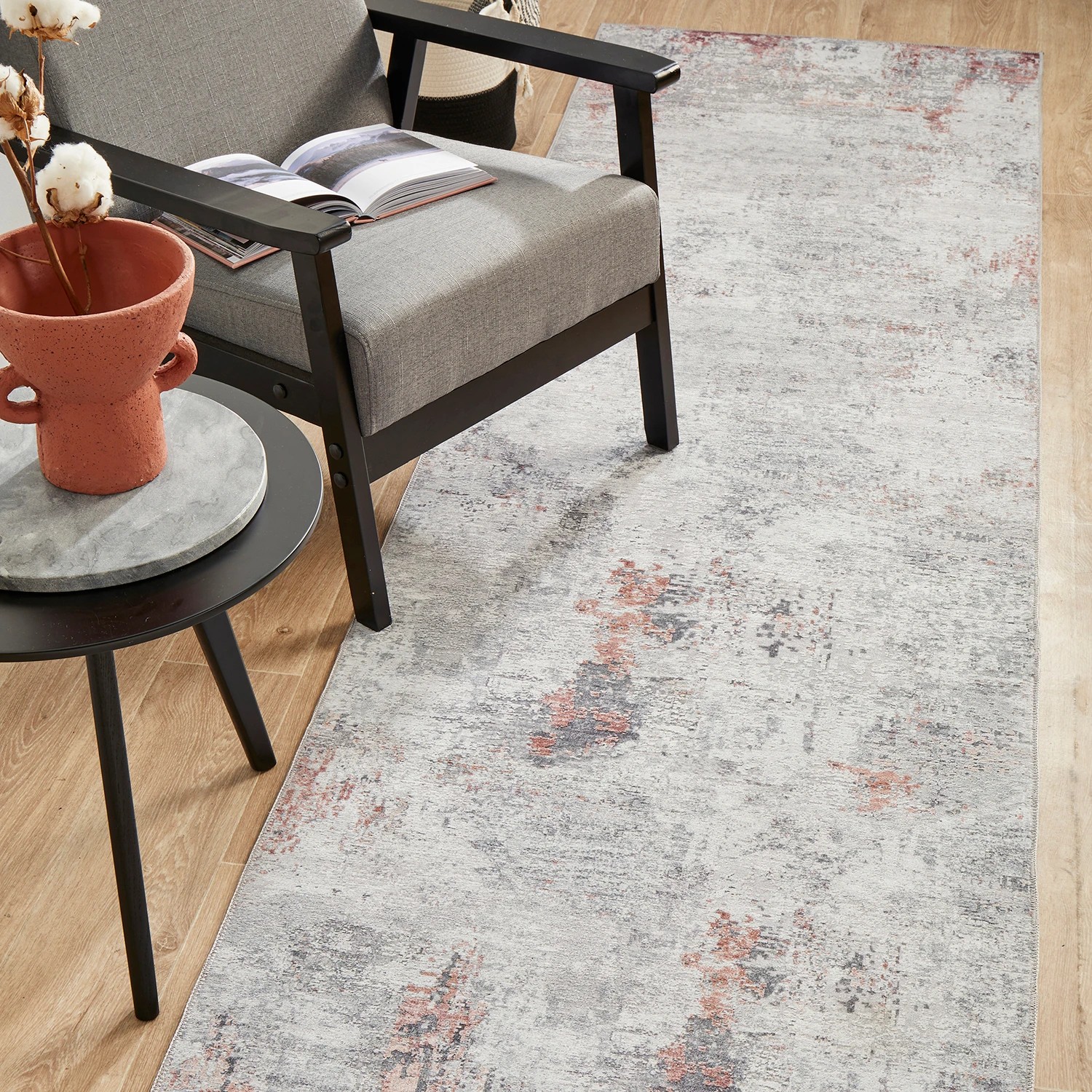 1 Common Ground Rugs Bazaar 156 300x80cm Runner - Medium Rug - Pink, 1 of 9