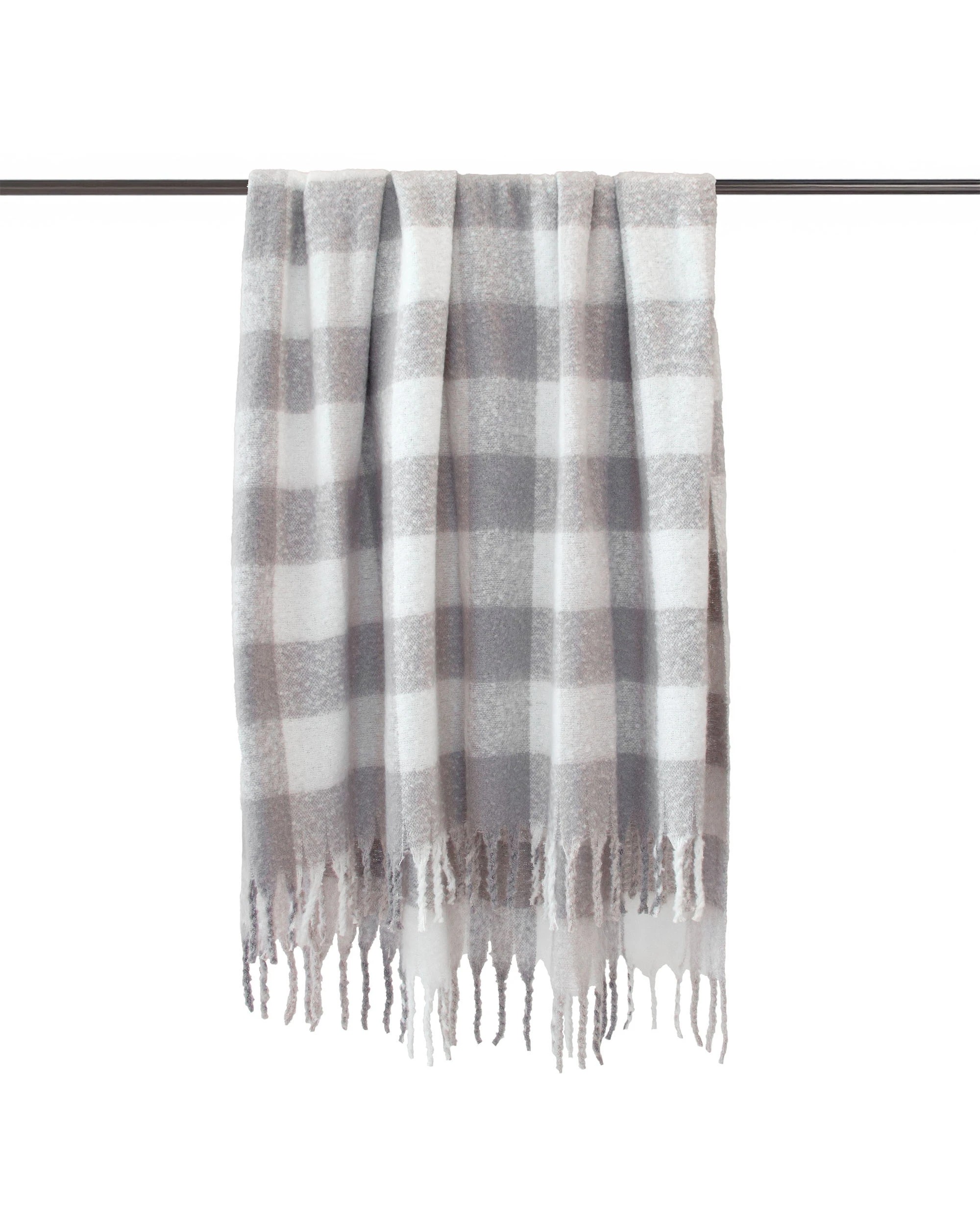 3 Bambury Cosmo Faux Mohair Cosy Throw Stone - Natural, 3 of 5