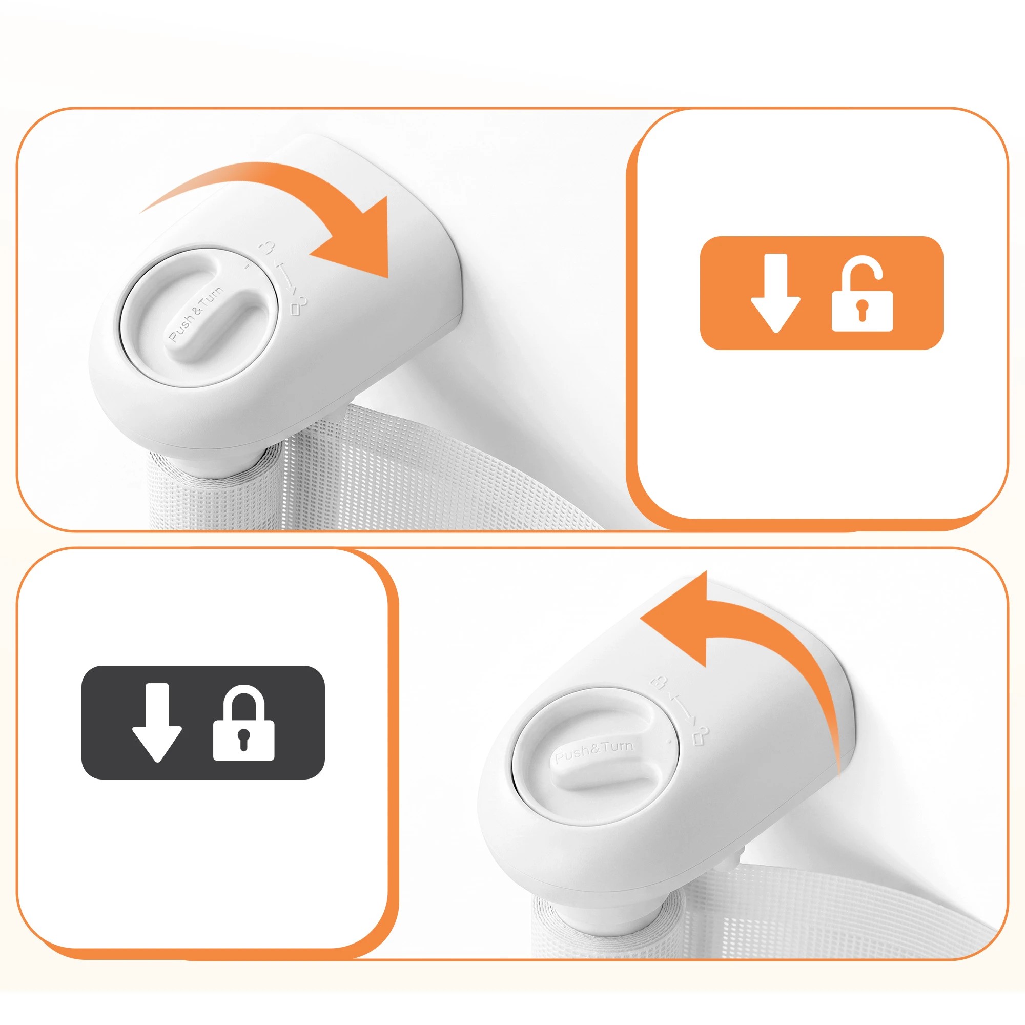 7 Keezi Retractable Gate Extends up to 140cm Baby Gate Pet Safety Fence White - White, 7 of 8