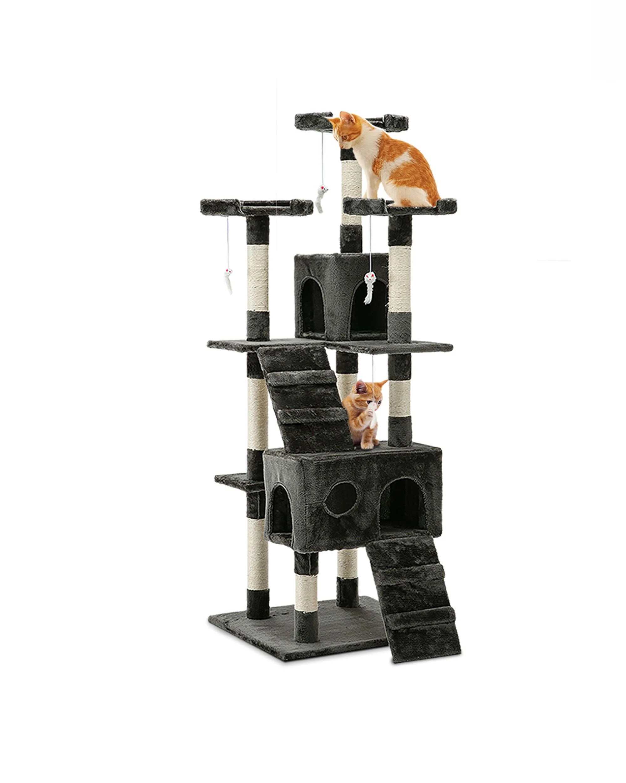 1 I.pet Cat Tree 180cm Tower Scratching Post Scratcher Wood Condo House Toys
 - Grey, 1 of 3