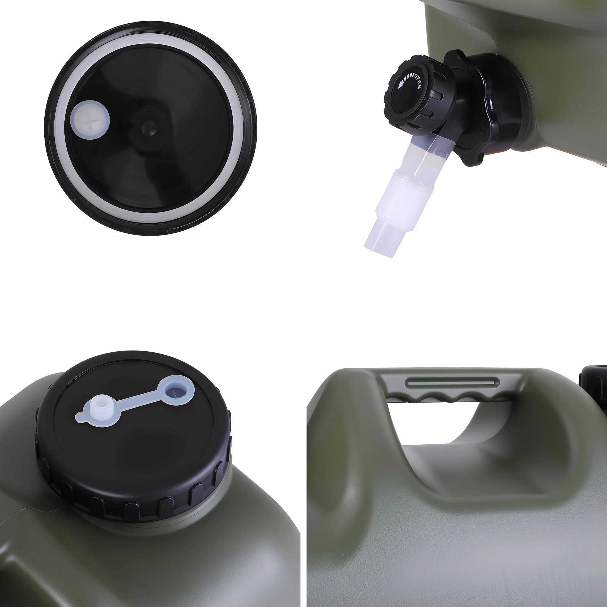 6 Weisshorn 25L Water Container Jerry Can Bucket Camping Outdoor Storage Tank - Green, 6 of 7