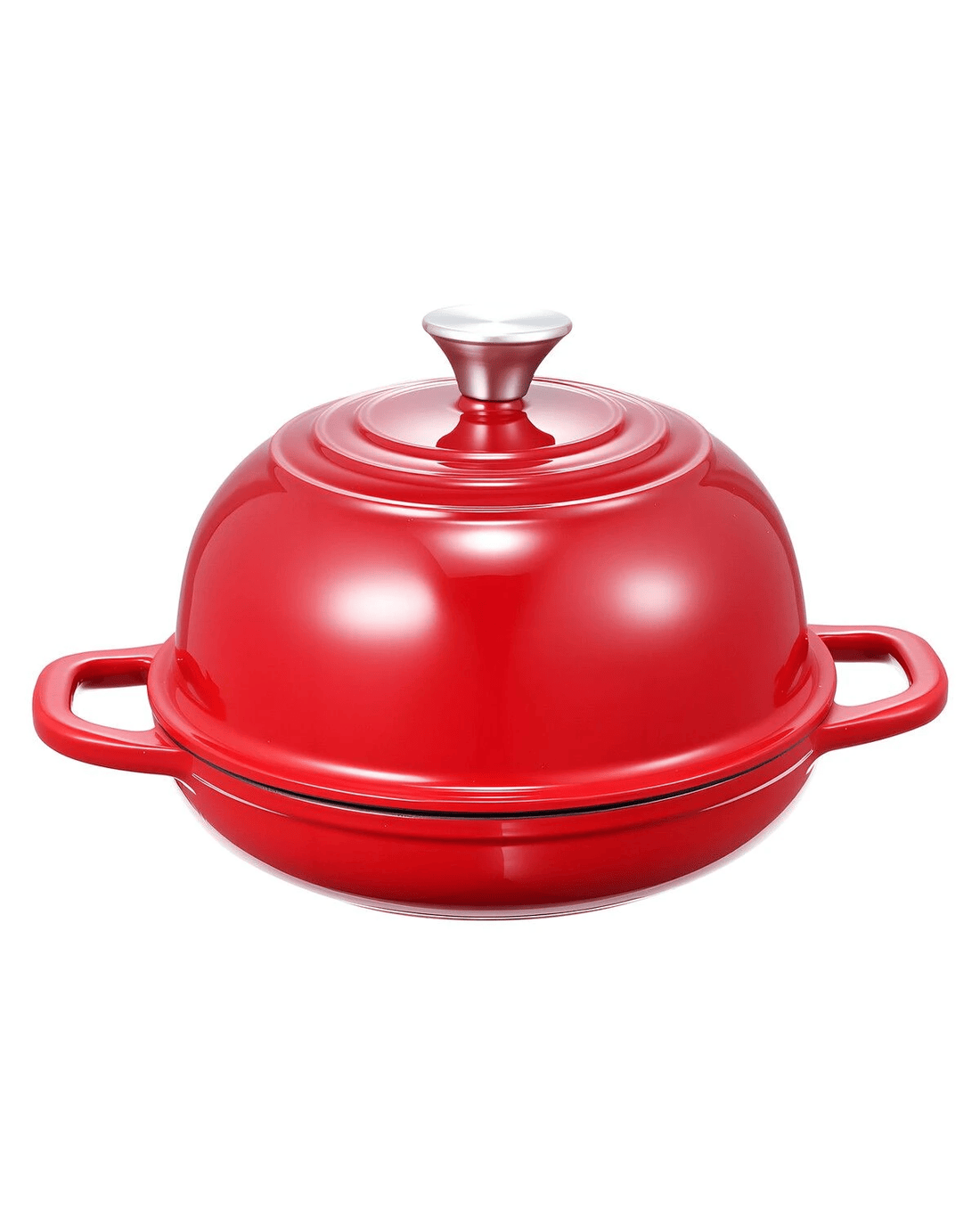 Ausway Enamelled Cast Iron Dutch Oven 24cm Bread Baking Pot with Lid ...