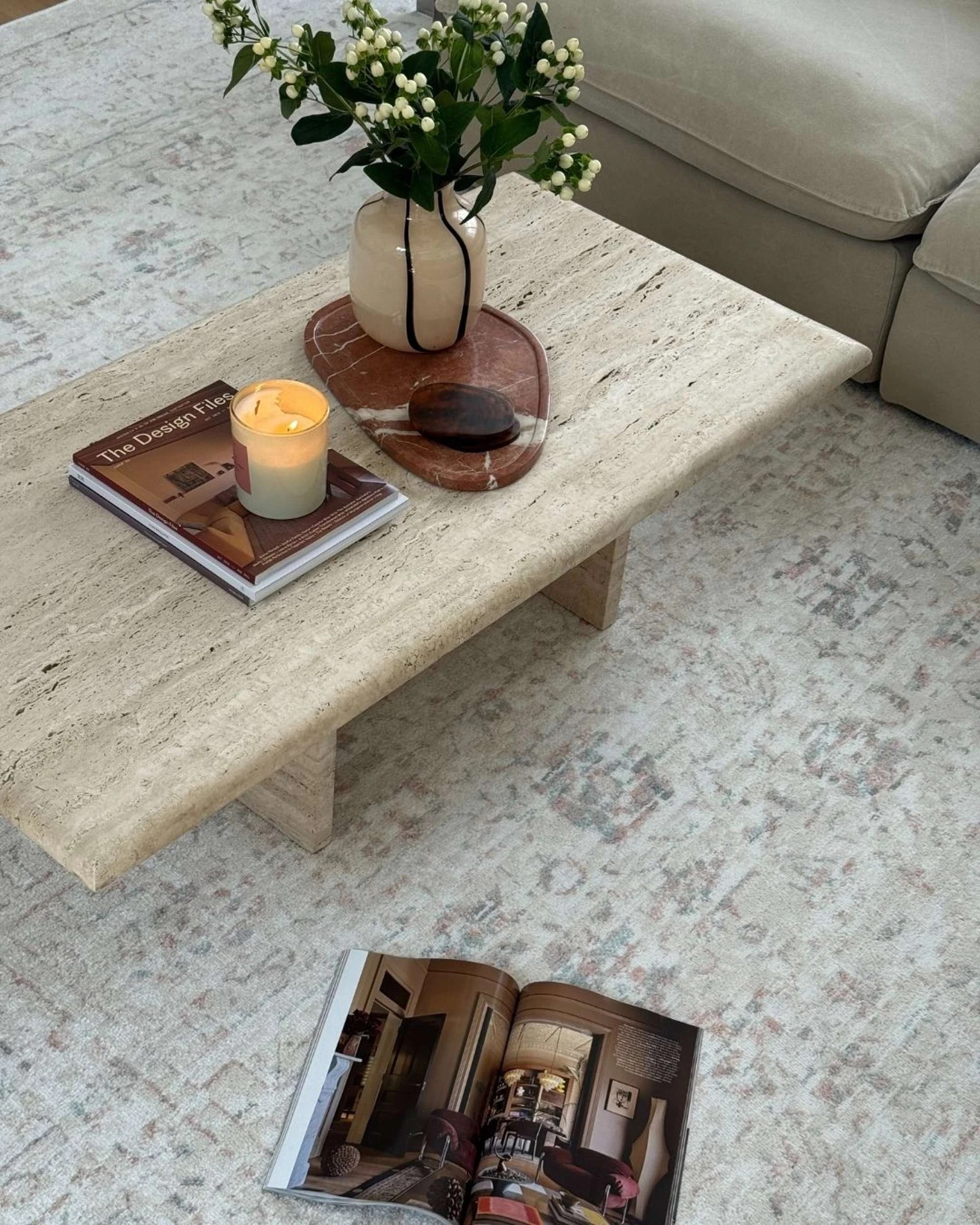 8 Loopsie Rye Traditional Floral Rug-230cm x 160cm - White - White, 8 of 8