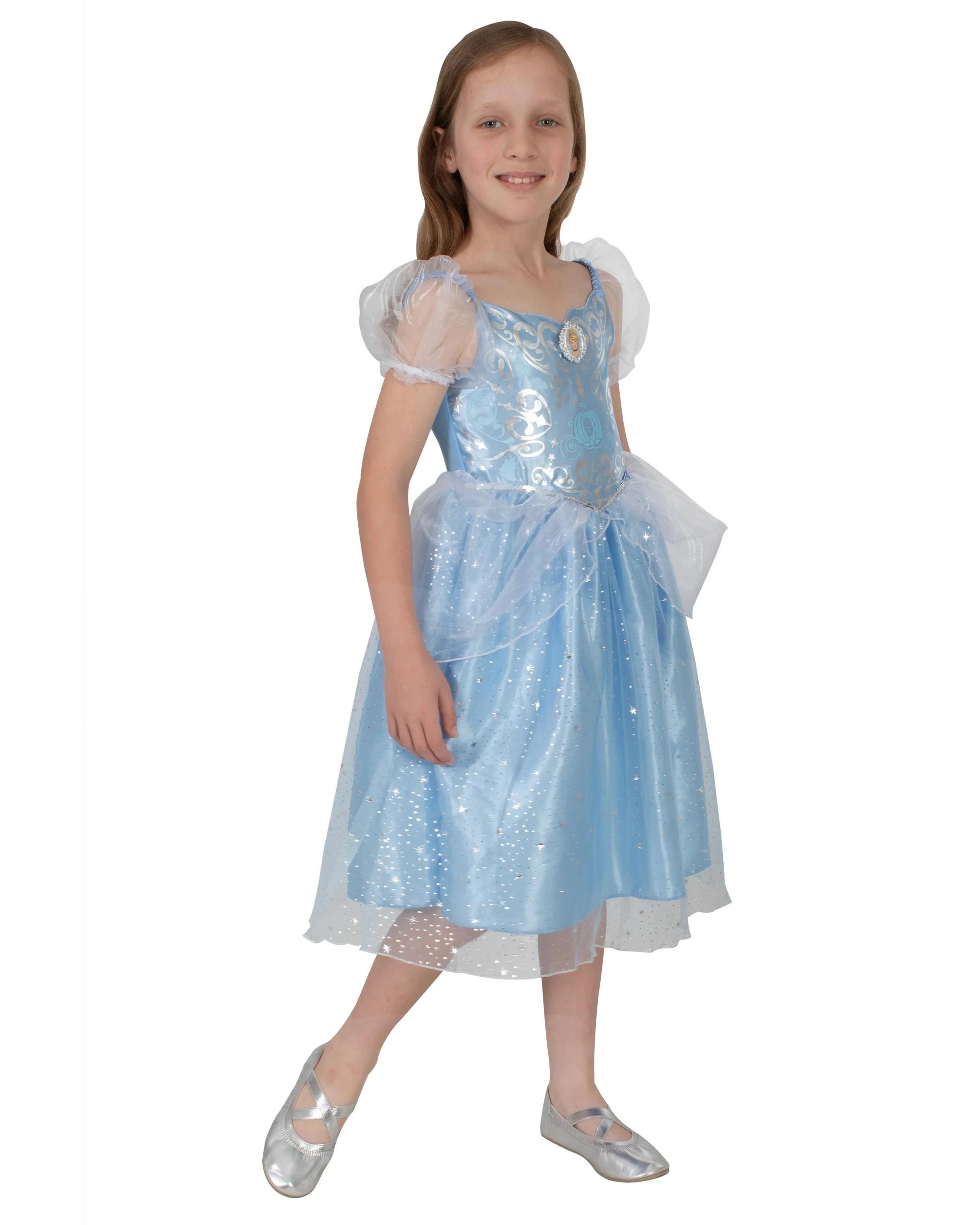 1 Disney Princess - Cinderella Sparkle Kids Costume - Blue, 1 of 5