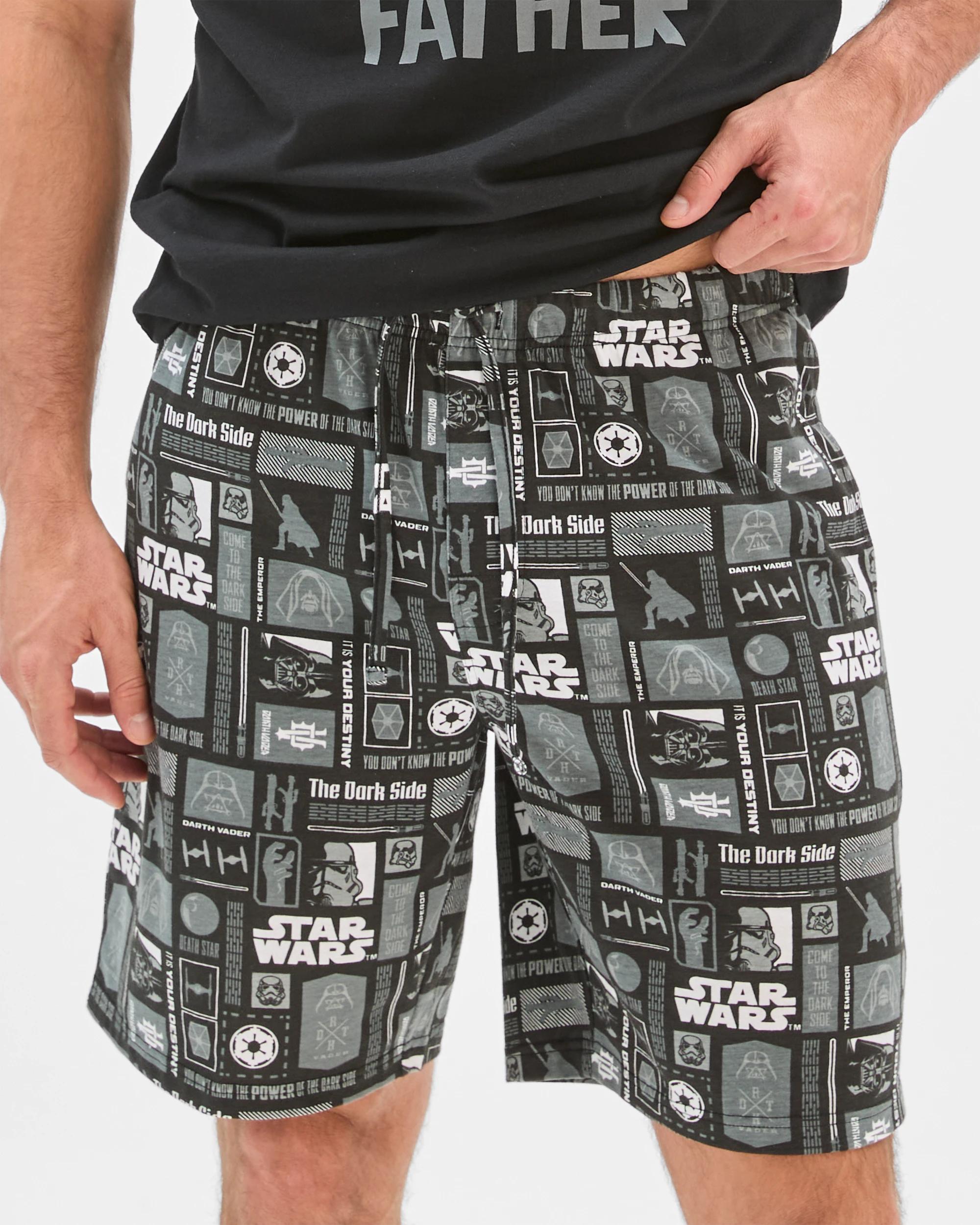 5 Disney Star Wars Top and Shorts Pyjama Set BLACK DARTH VADER, 5 of 6