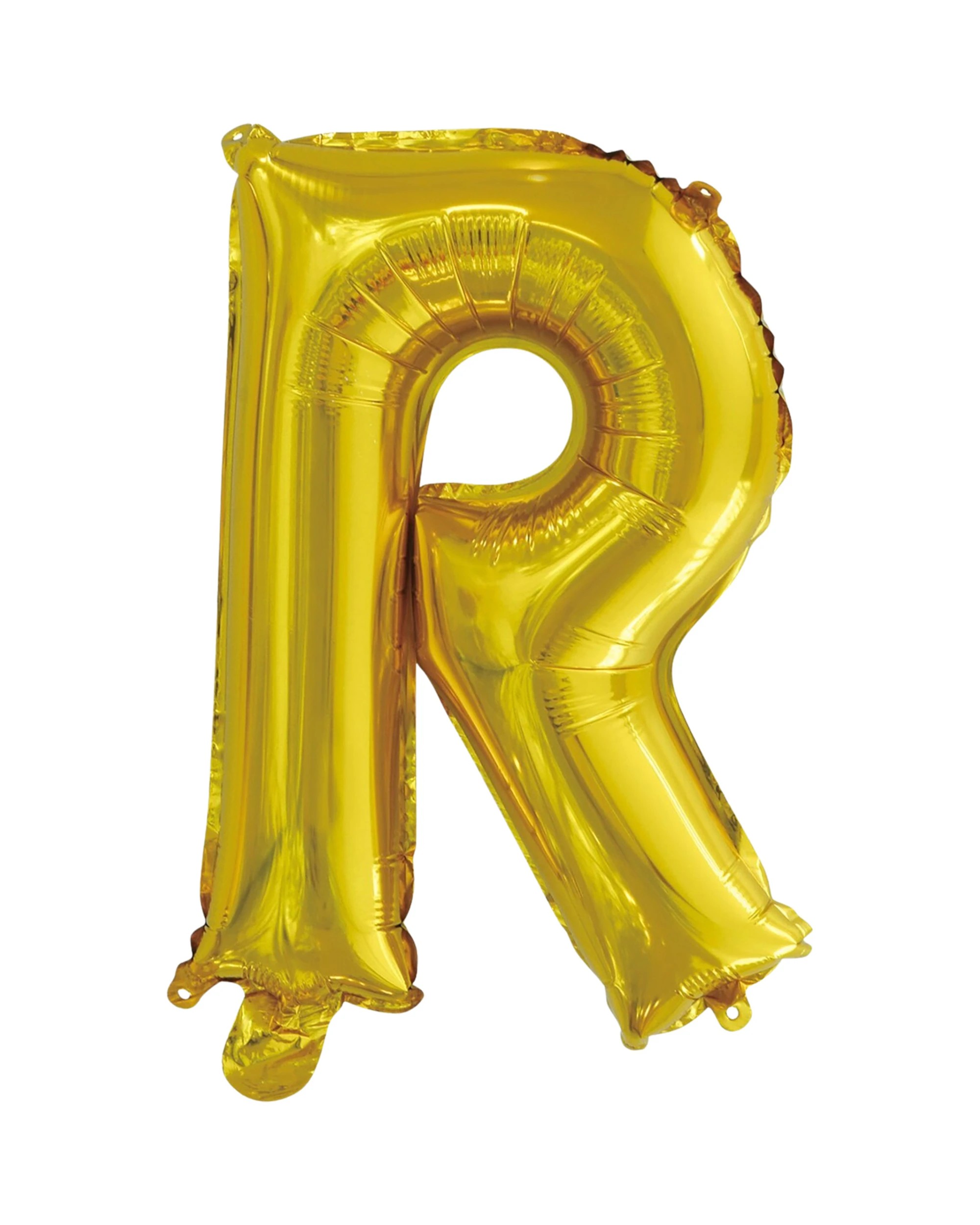 1 Meteor Letter R Foil Air Fill Balloon 35.5cm - Gold, 1 of 2