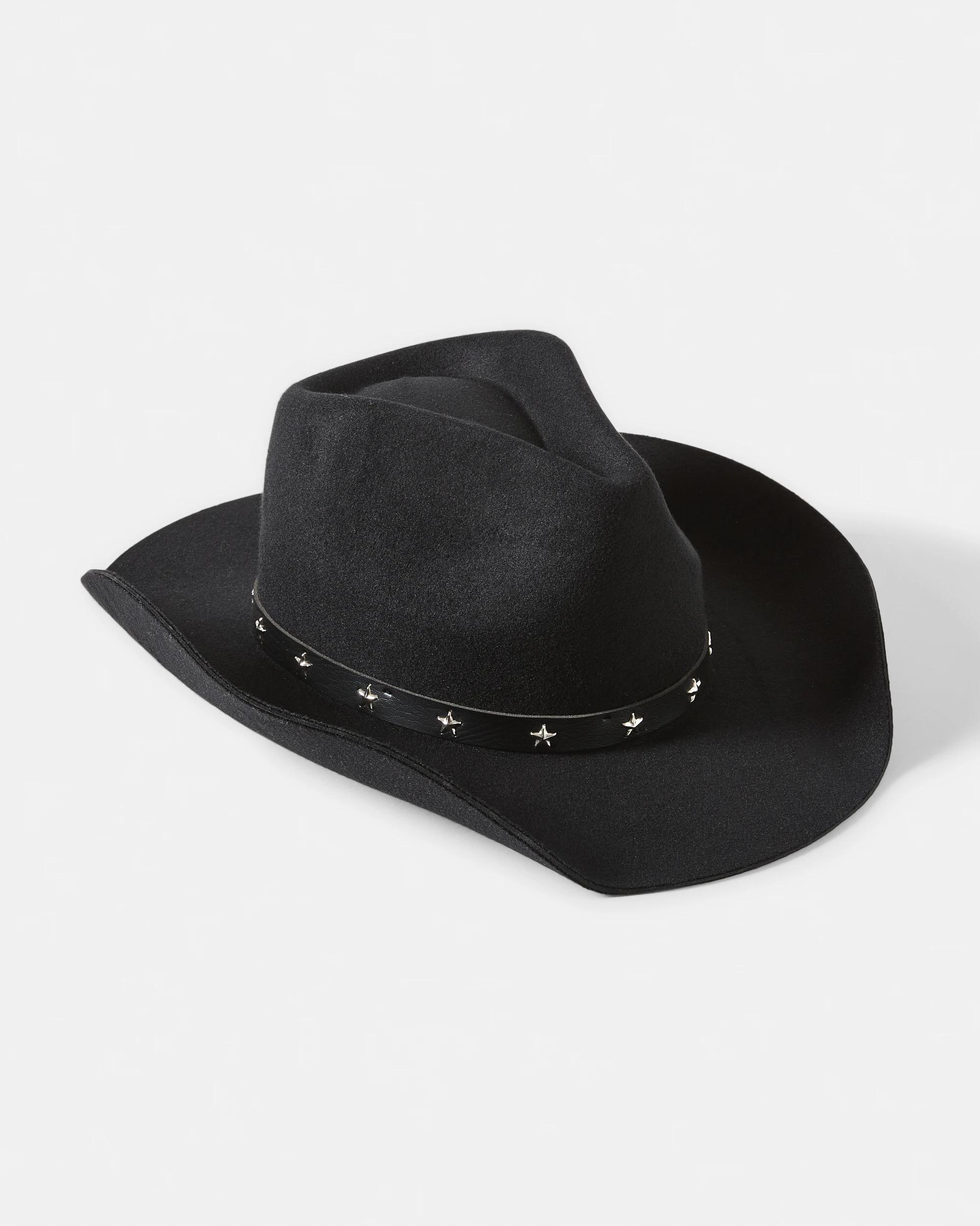 1 Star Cowboy Hat Black, 1 of 3