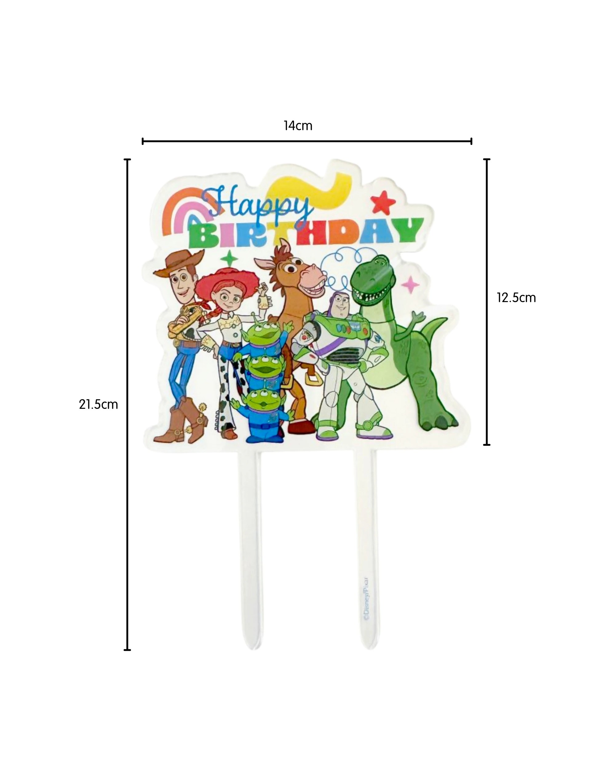 1 Anagram Toy Story Acrylic Cake Topper Kids Birthday Party Decor - Multi