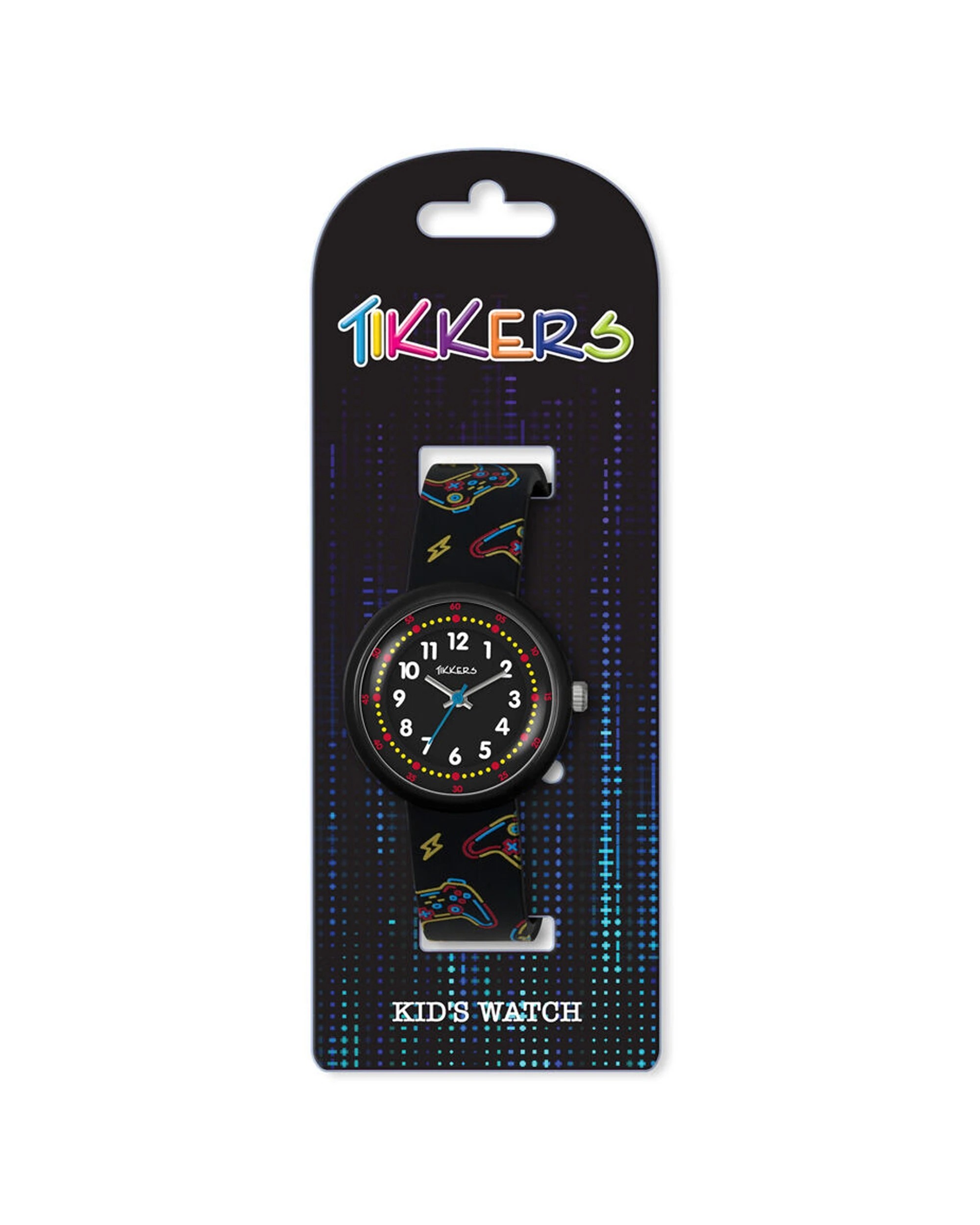 2 Tikkers Time Gaming Dial Watch With Silicone Adjustable Straps - Black, 2 of 3