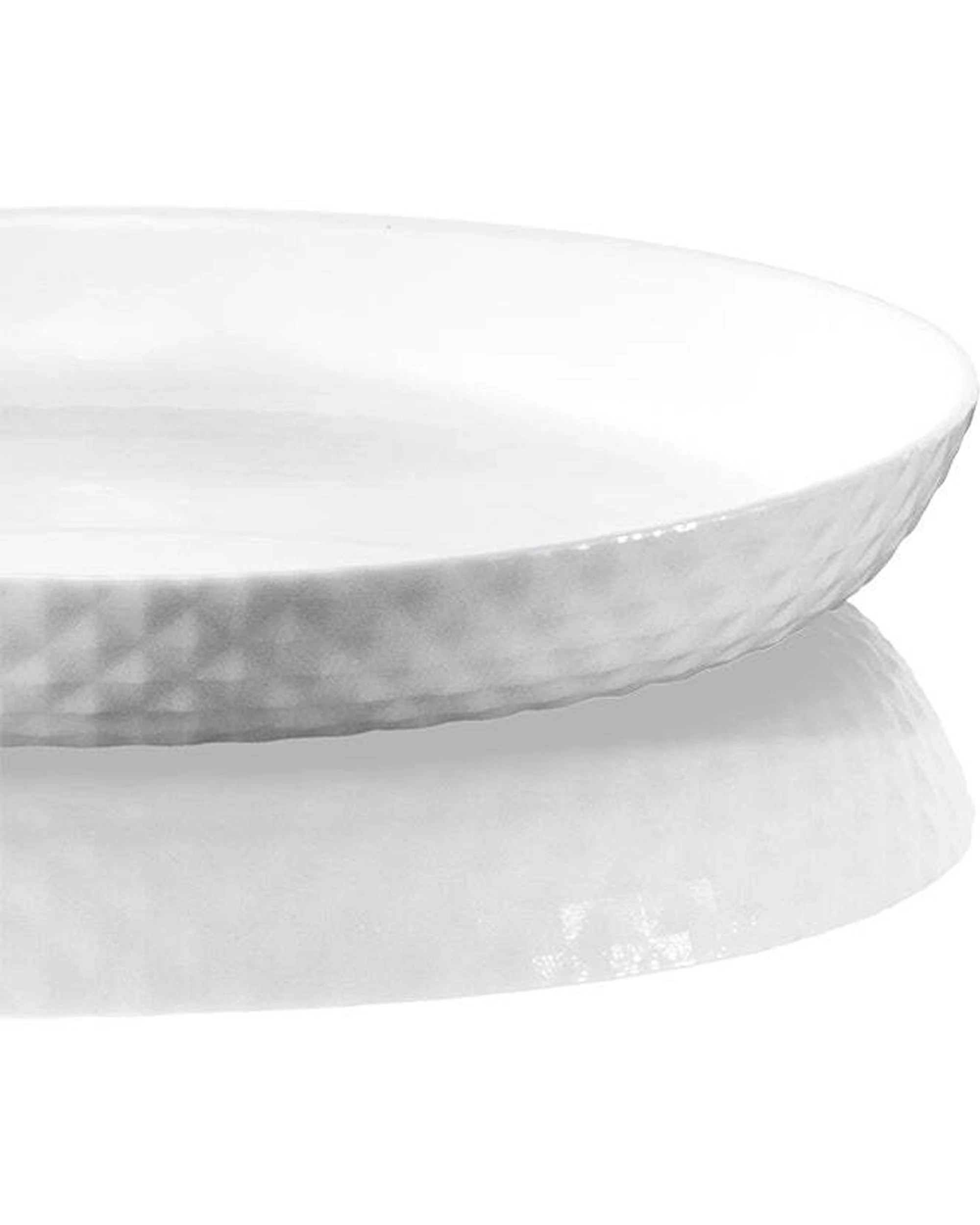 3 Wiltshire 4PK Diamond Glass Textured Side Plate 19cm - White, 3 of 4