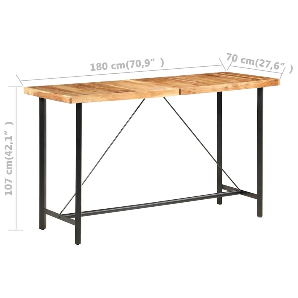 7 Vidaxl Bar Table Wooden Bar Table - Brown, 7 of 10