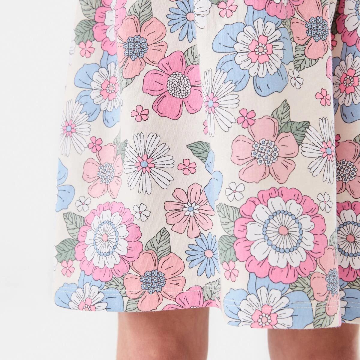 5 Jersey Dress RETRO BLOOMS CHALK, 5 of 7