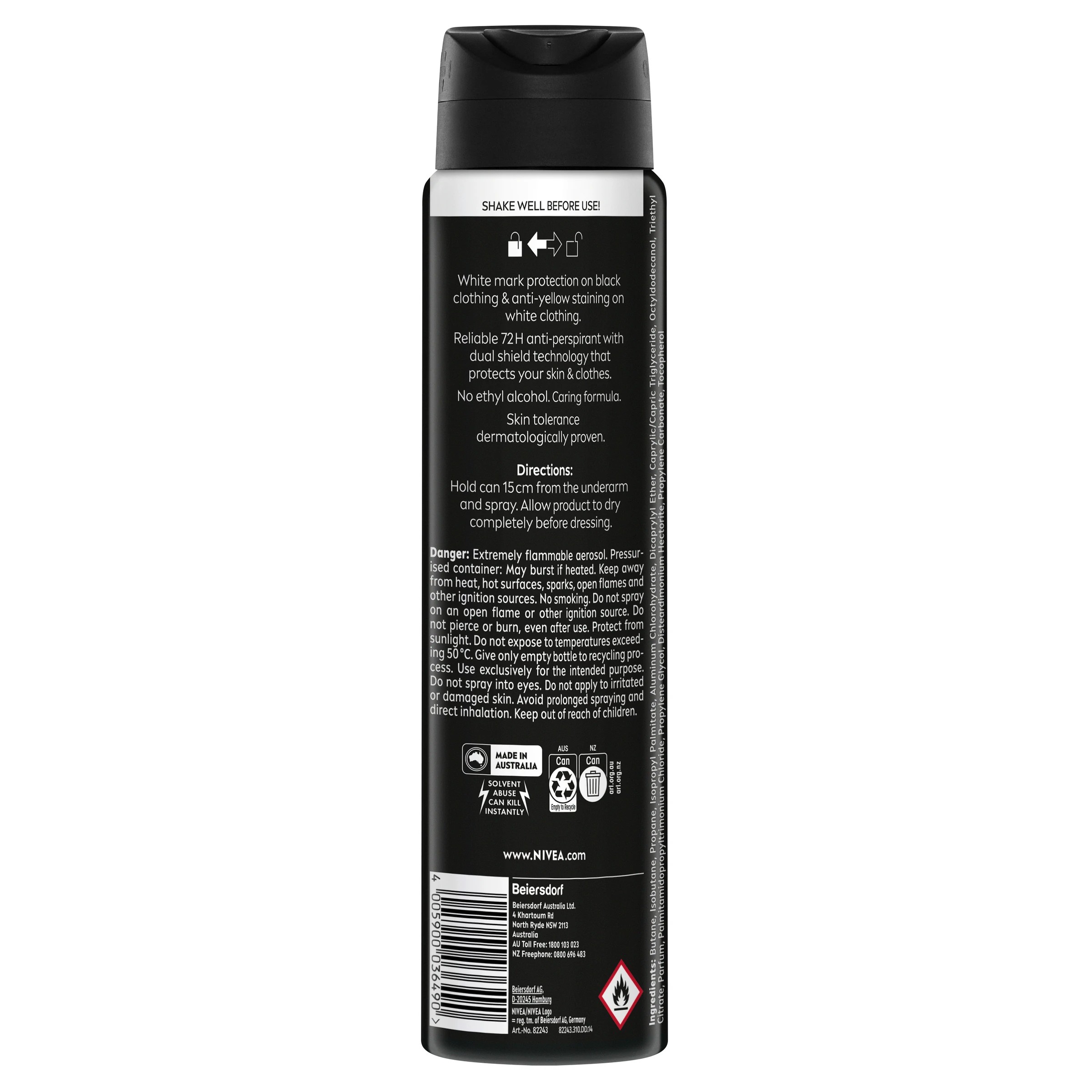 2 Nivea Men Black & White Invisible Original Anti-Perspirant Aerosol Deodorant 250ml, 2 of 8