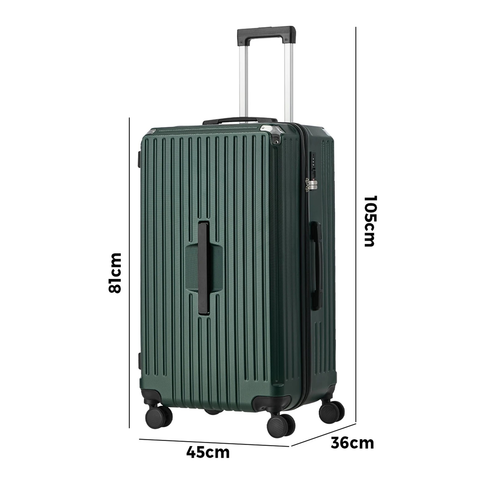 2 Mazam 32" Luggage Suitcase TSA Hard Shell Case with Cup Holder - Green, 2 of 9