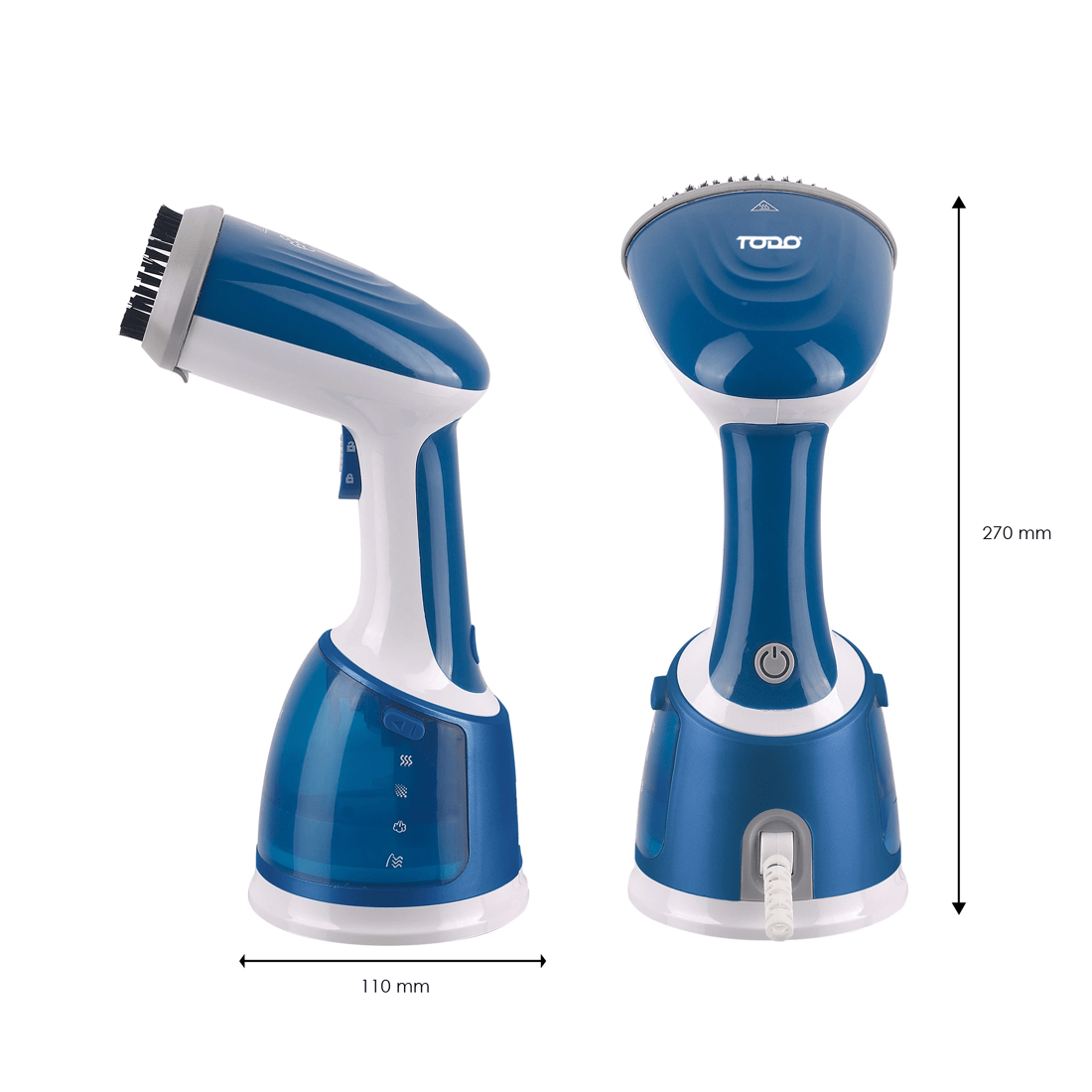 9 TODO 1700W Power Garment Steamer Handheld Steam Brush Iron Blue, 9 of 10