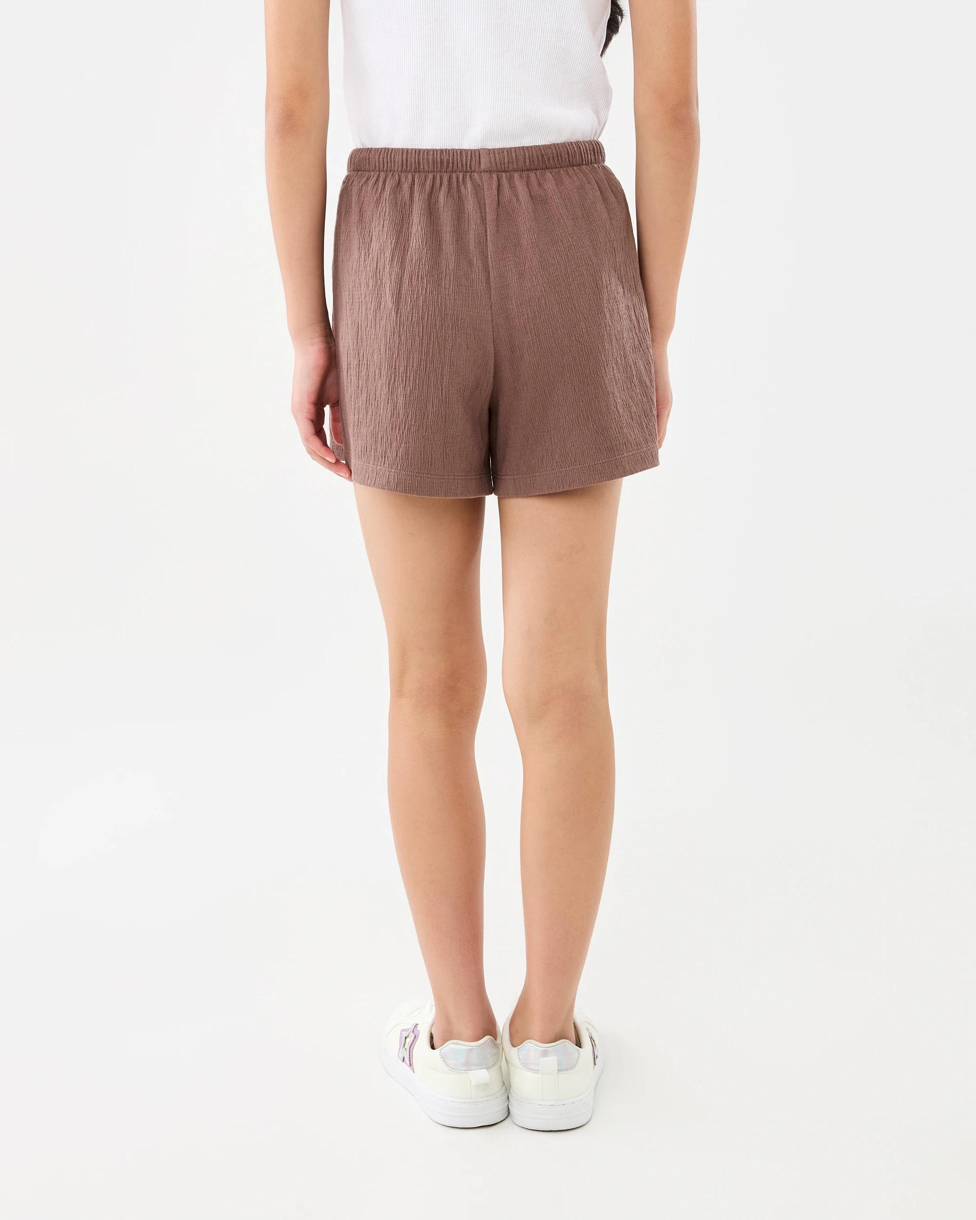 2 Crinkle Shorts Brn Coffee, 2 of 4