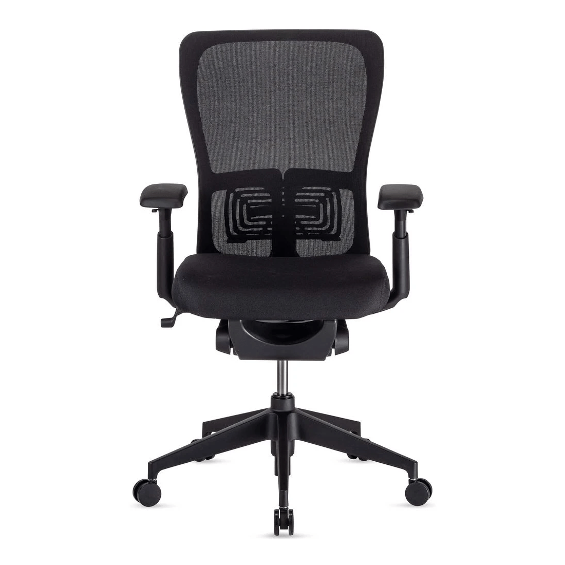 4 Haworth Zody Ergonomic Chair with Nylon Base and Arms Black, 4 of 10