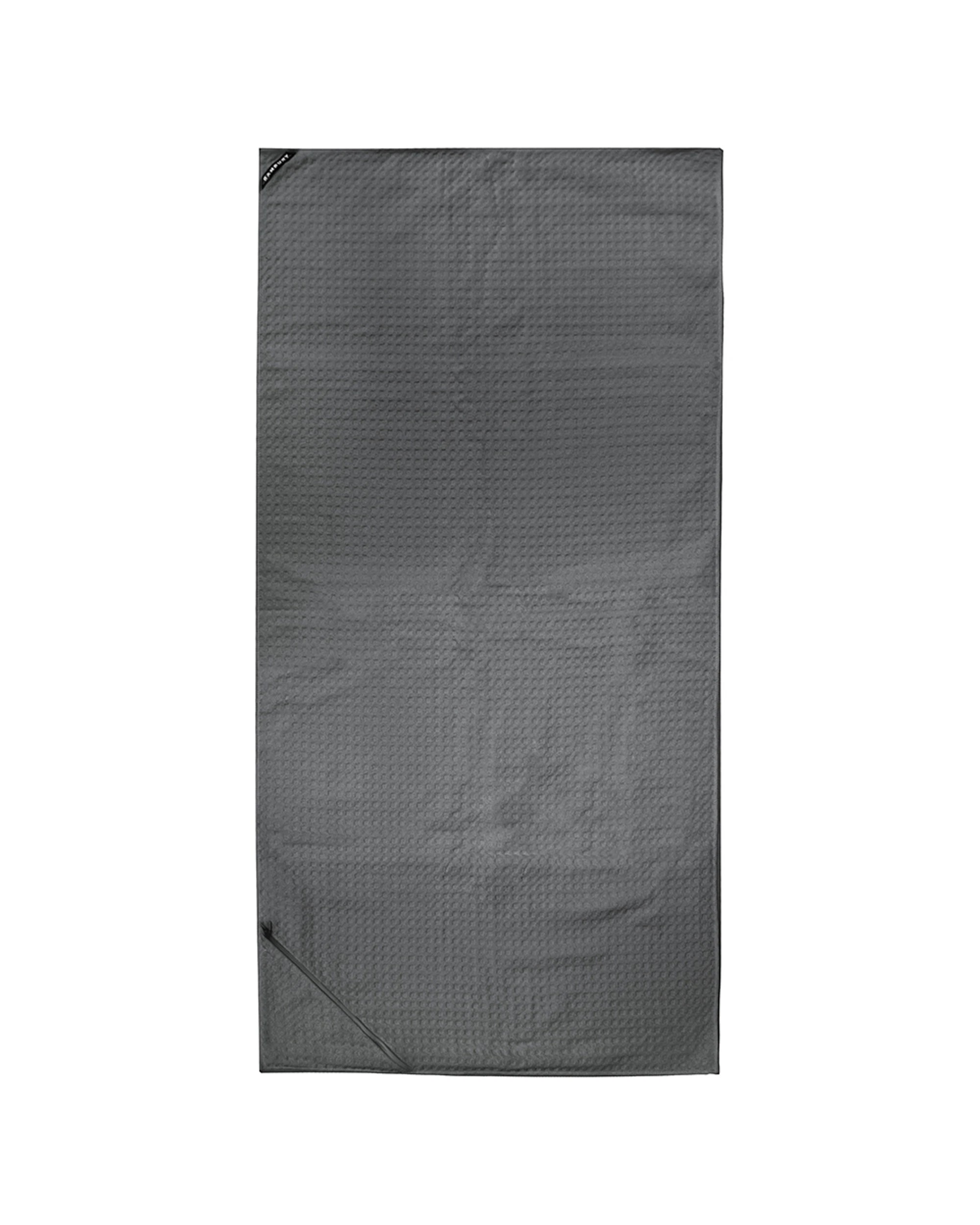 2 Bambury Matrix Microfibre Gym Towel 2 Pack Large Quick Dry With Zip Pocket - Charcoal, 2 of 2