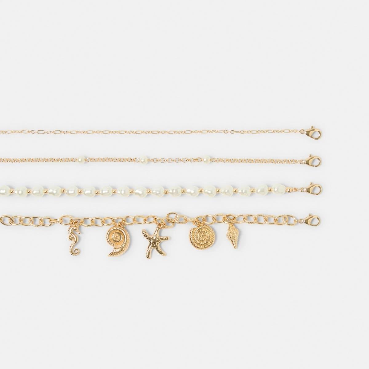 3 Multipack Beach Bracelet - Gold Tone Gold, 3 of 5