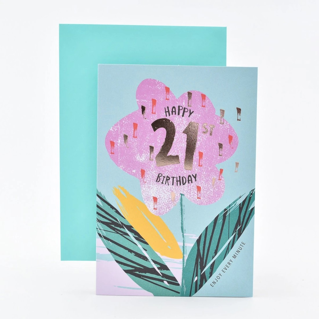 2 Hallmark 21st Birthday Card - Flower, 2 of 3