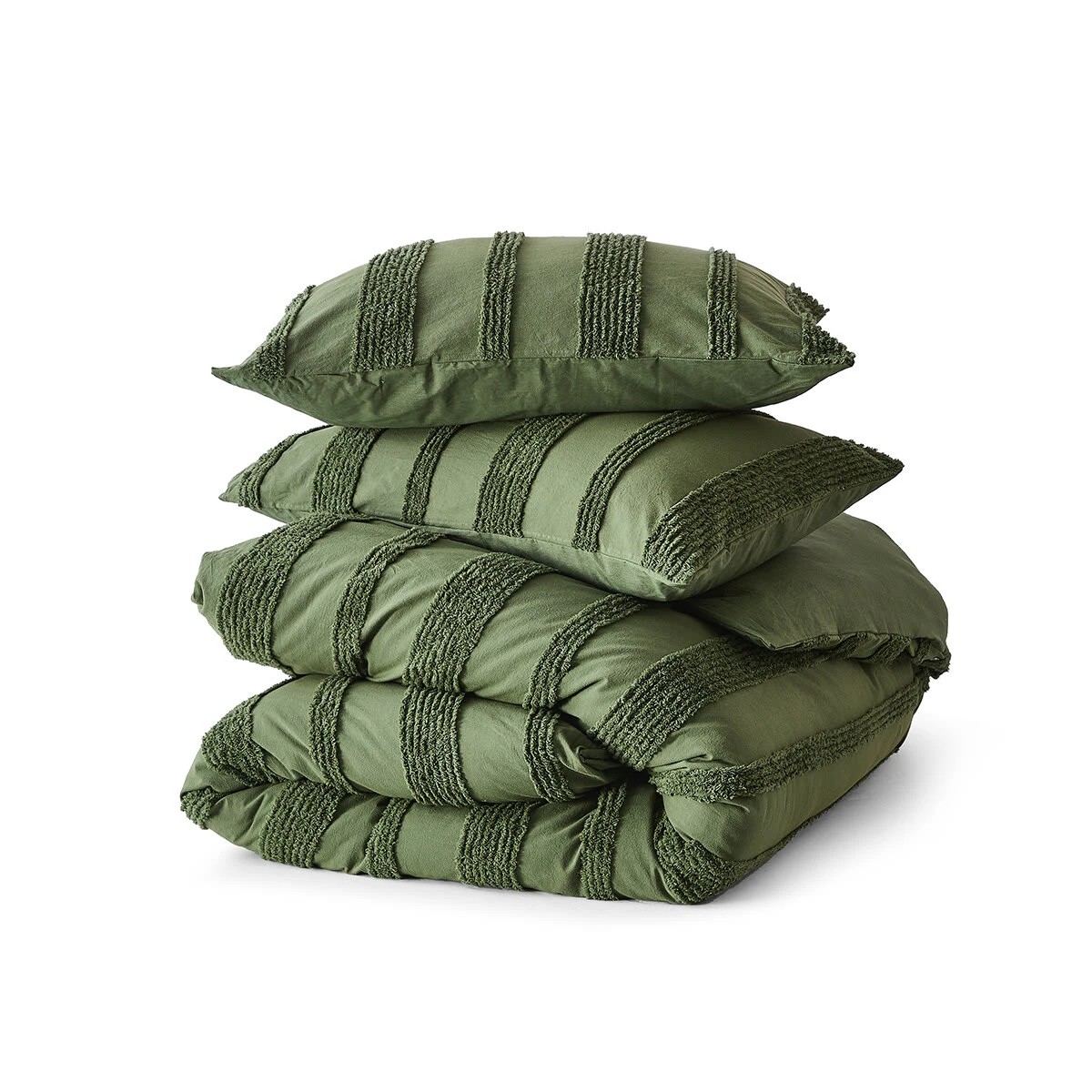 5 Willow Cotton Quilt Cover Set - King Bed, Forest, 5 of 6