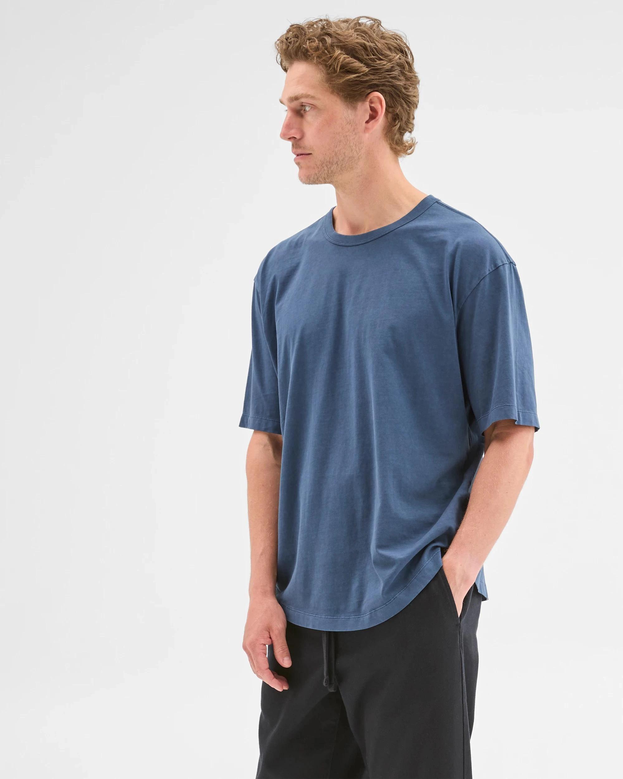 4 Target Man Australian Cotton Oversized T-Shirt BLUE, 4 of 6