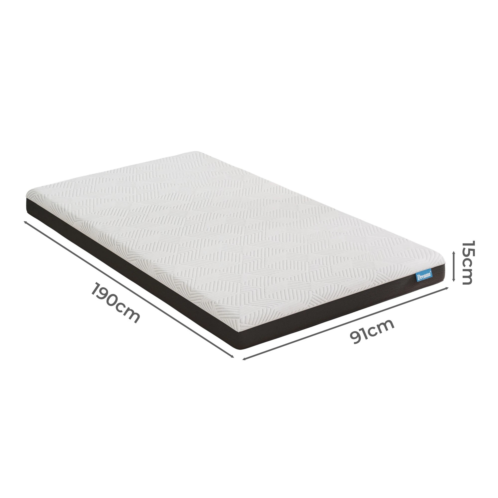 3 Dreamz Single Gel Memory Foam Mattress, 3 of 7