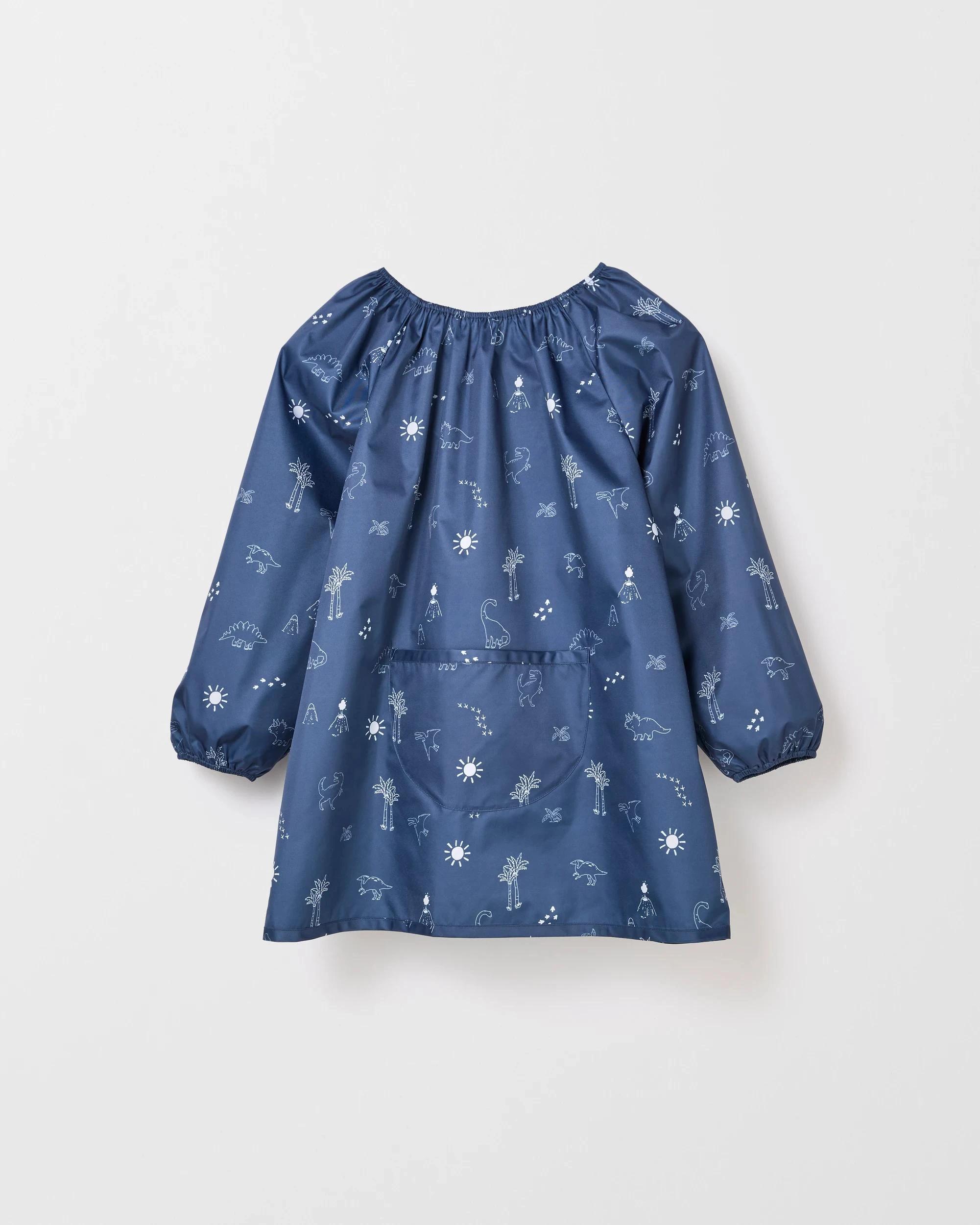 1 Target Kids Back To School Printed Art Smock NAVY DINOSAURS, 1 of 2