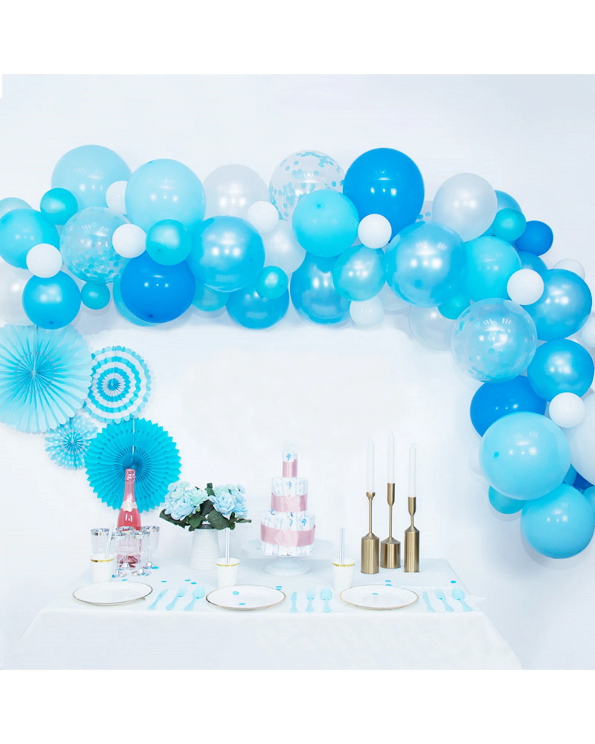 1 Partyrama Blue 4m Balloon Arch Kit - Blue, 1 of 3