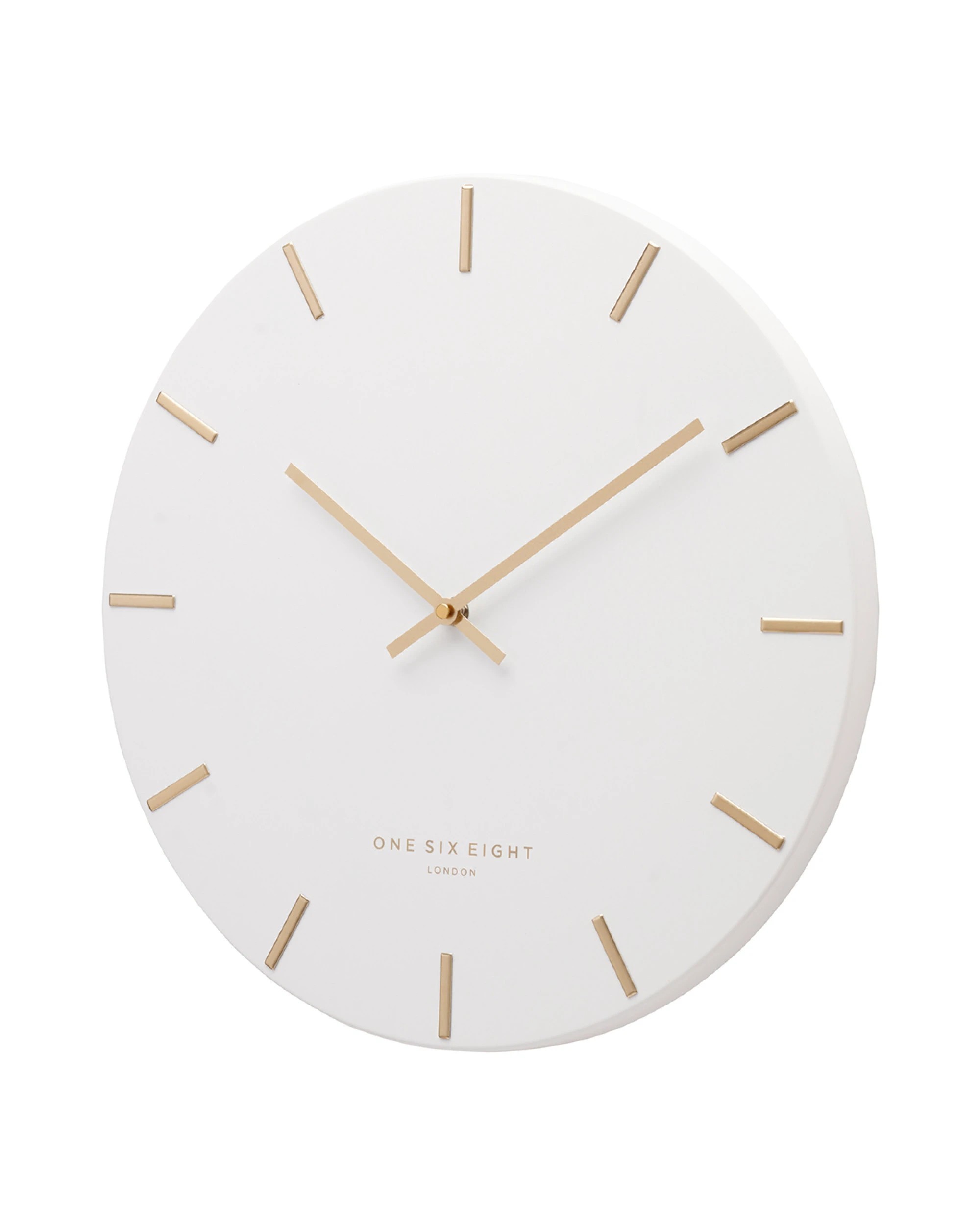 2 One Six Eight London Luca Silent Wall Clock - 30cm - White, 2 of 4