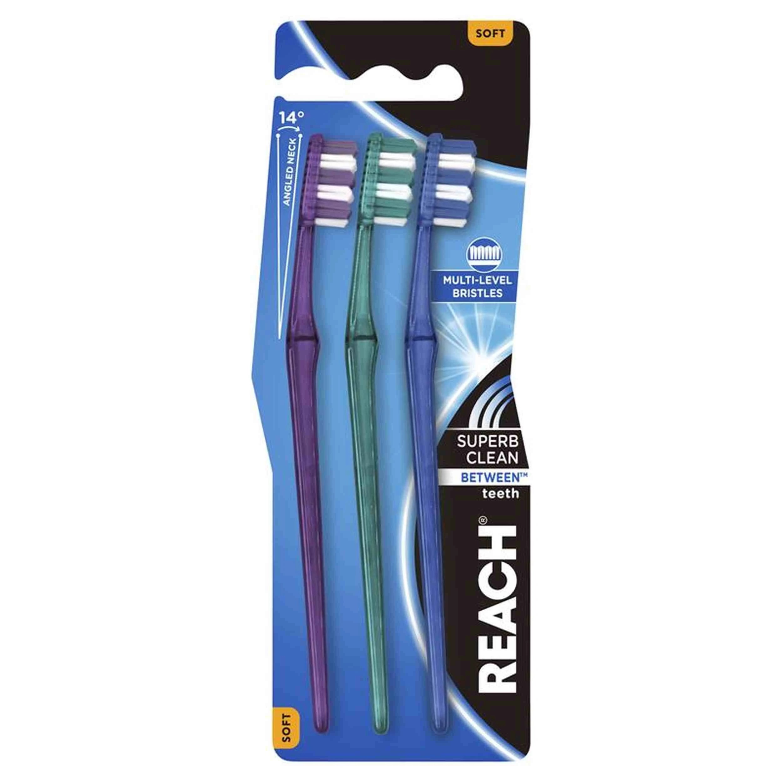 1 Reach Toothbrush Superb Clean Between Teeth Soft 3PK, 1 of 2