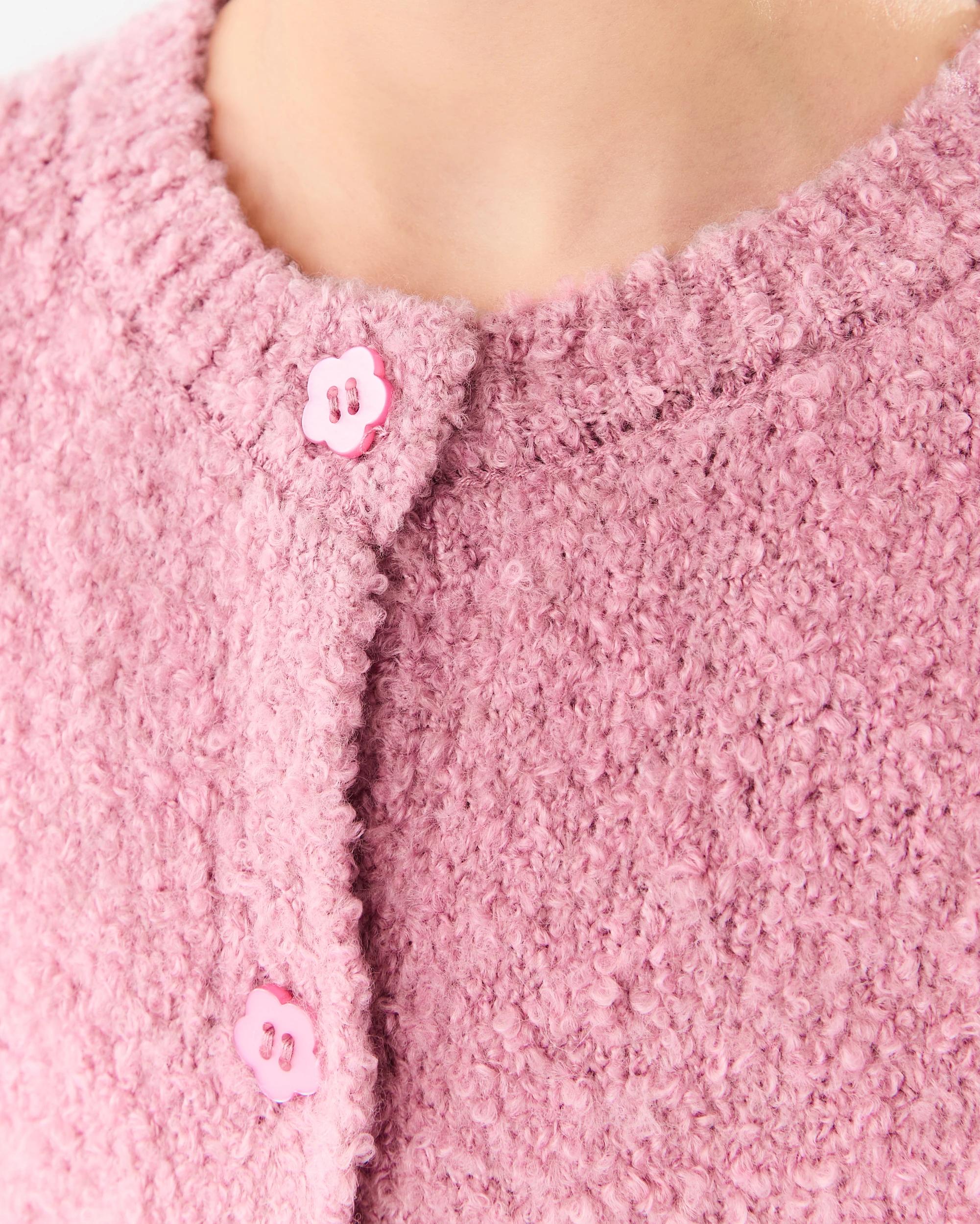 5 Boucle Cardigan Dust Rose, 5 of 8