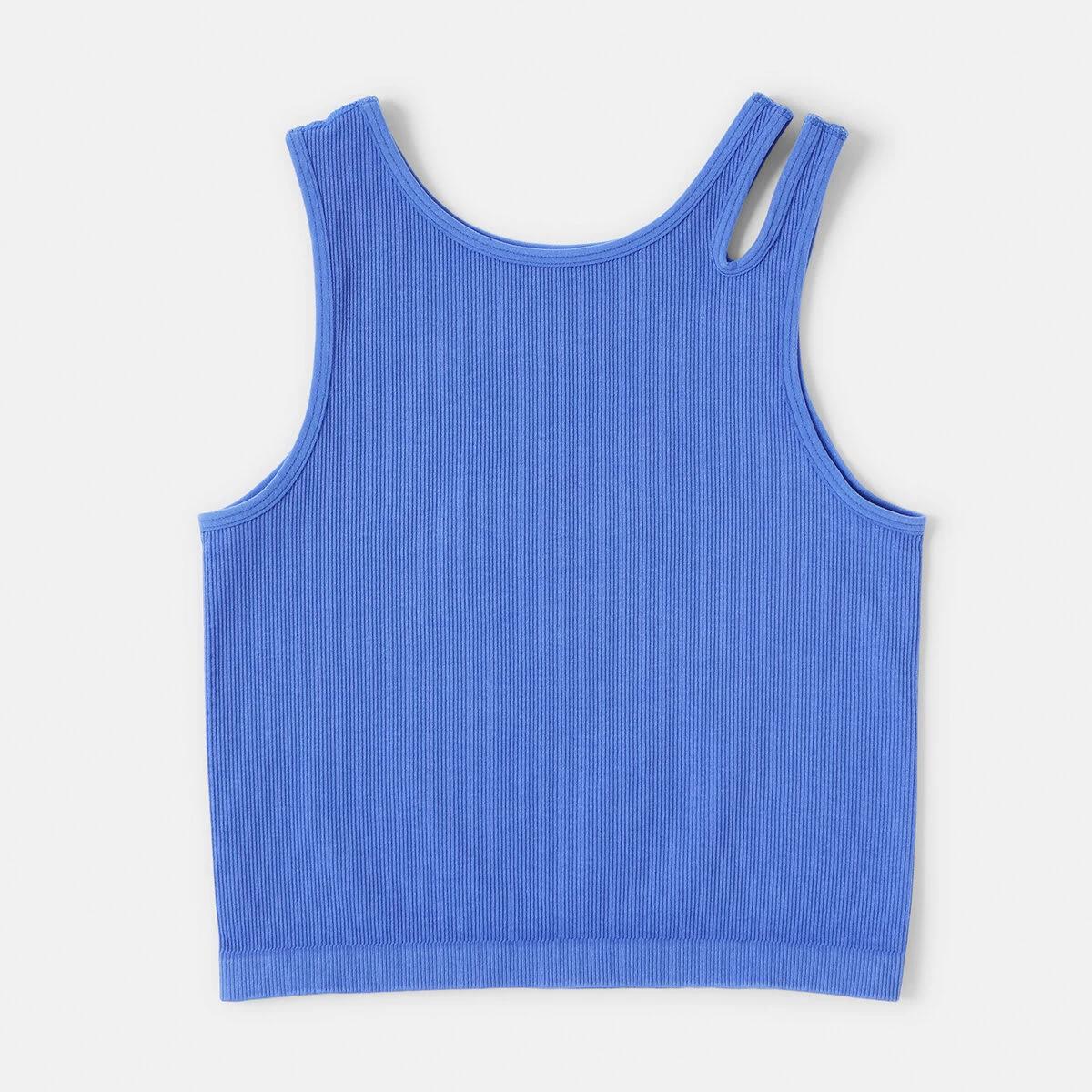 10 Active Kids Seam Free Tank Delft Blue, 10 of 10
