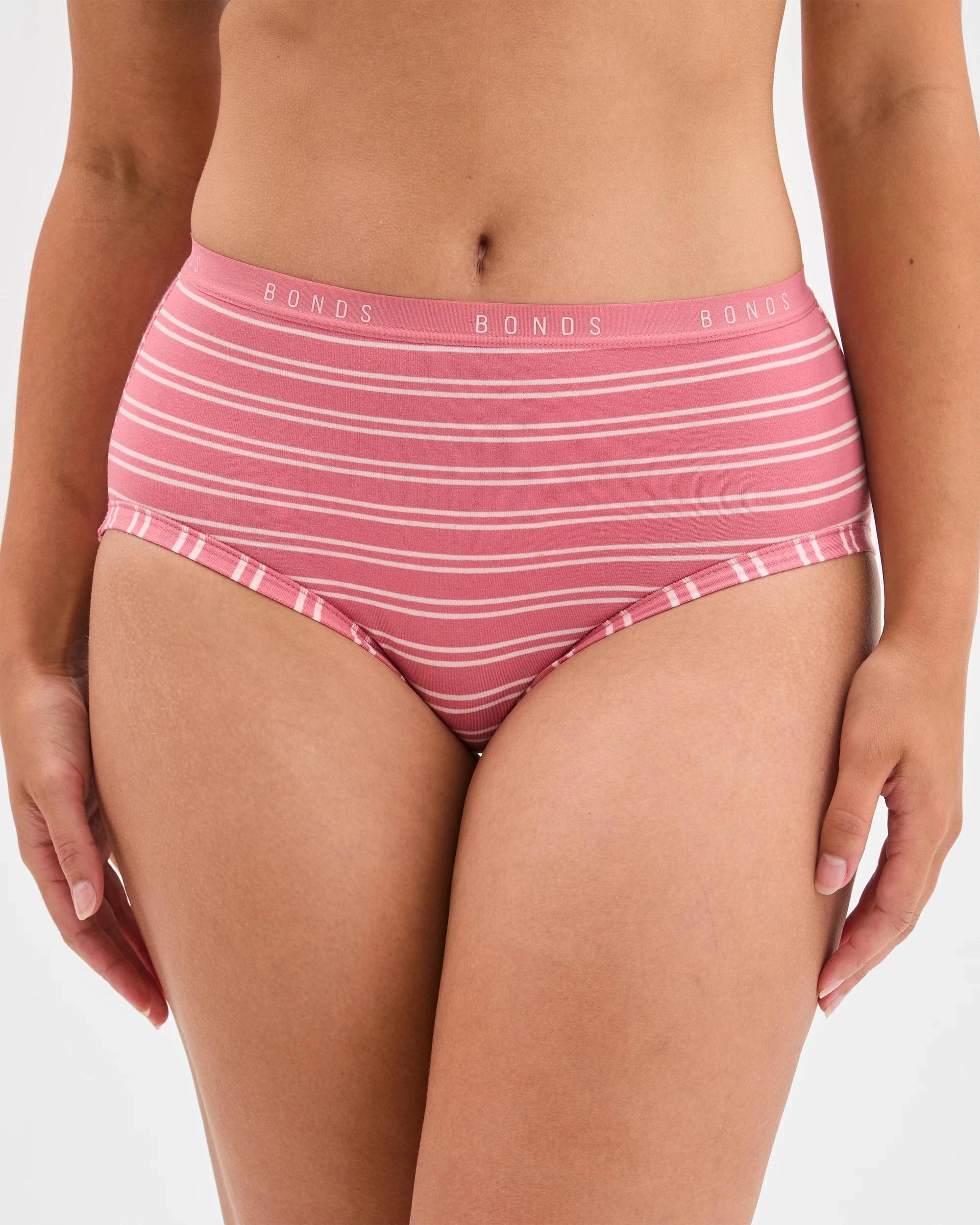 2 Bonds 3 Pack Cottontails Full Briefs STRIPE PINK, 2 of 4