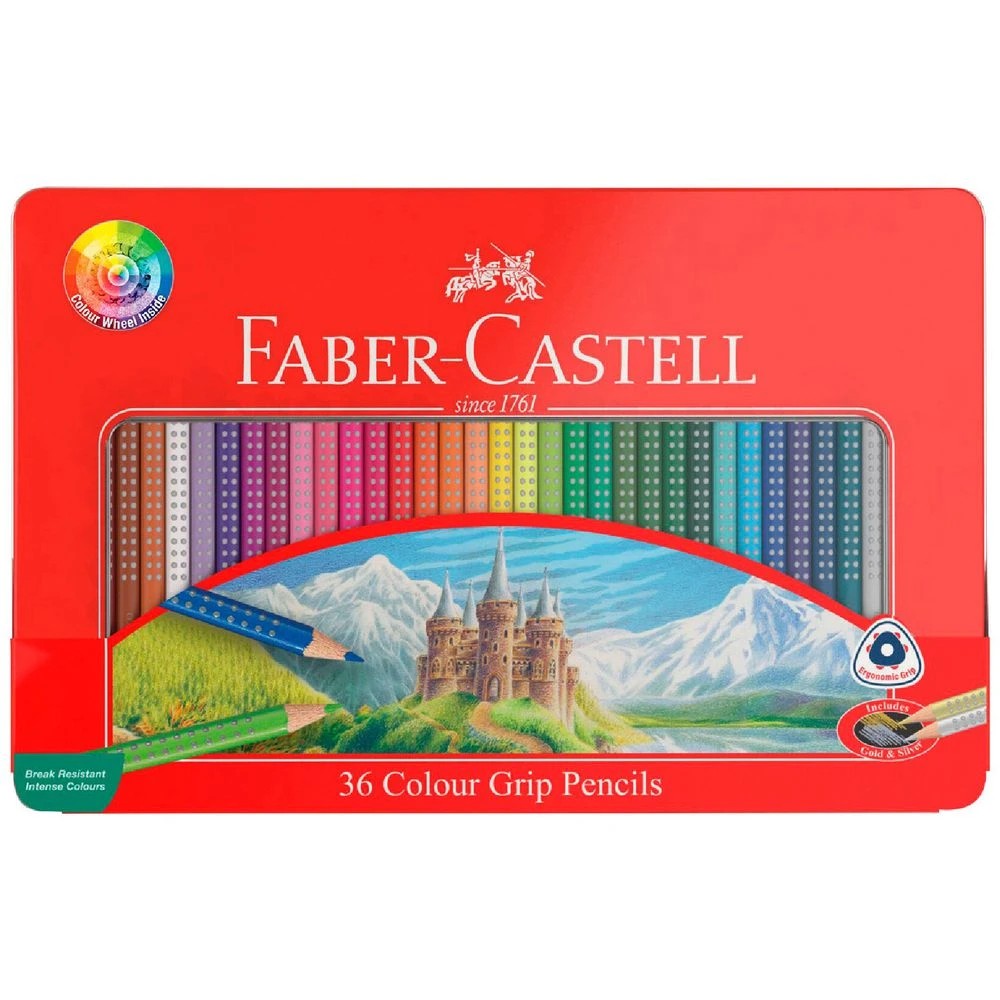 1 Faber-Castell Colour Grip Triangular Pencils Tin 36 Pack, 1 of 7