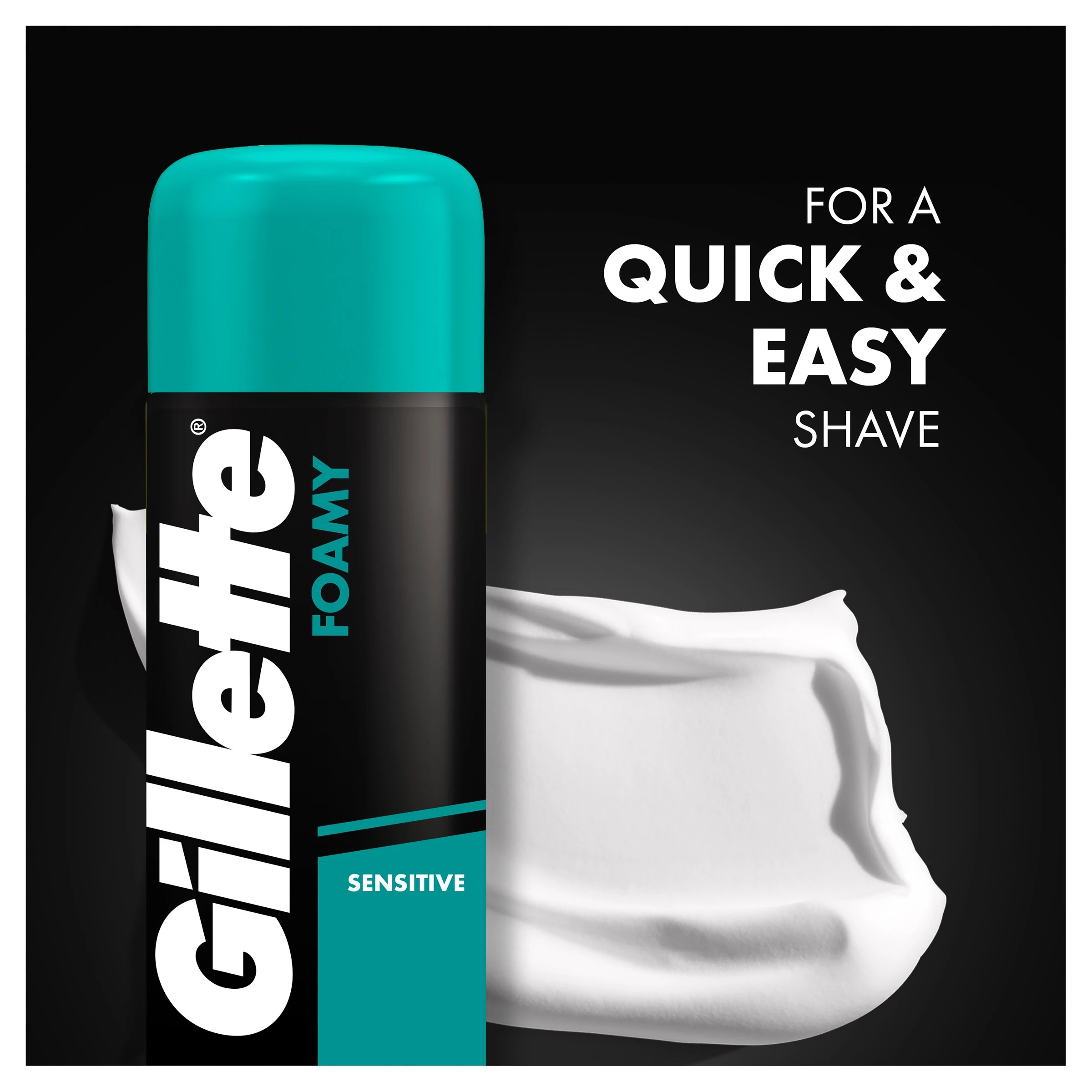 4 Gillette Shave Foam Sensitive Skin Value Pack 333g, 4 of 8