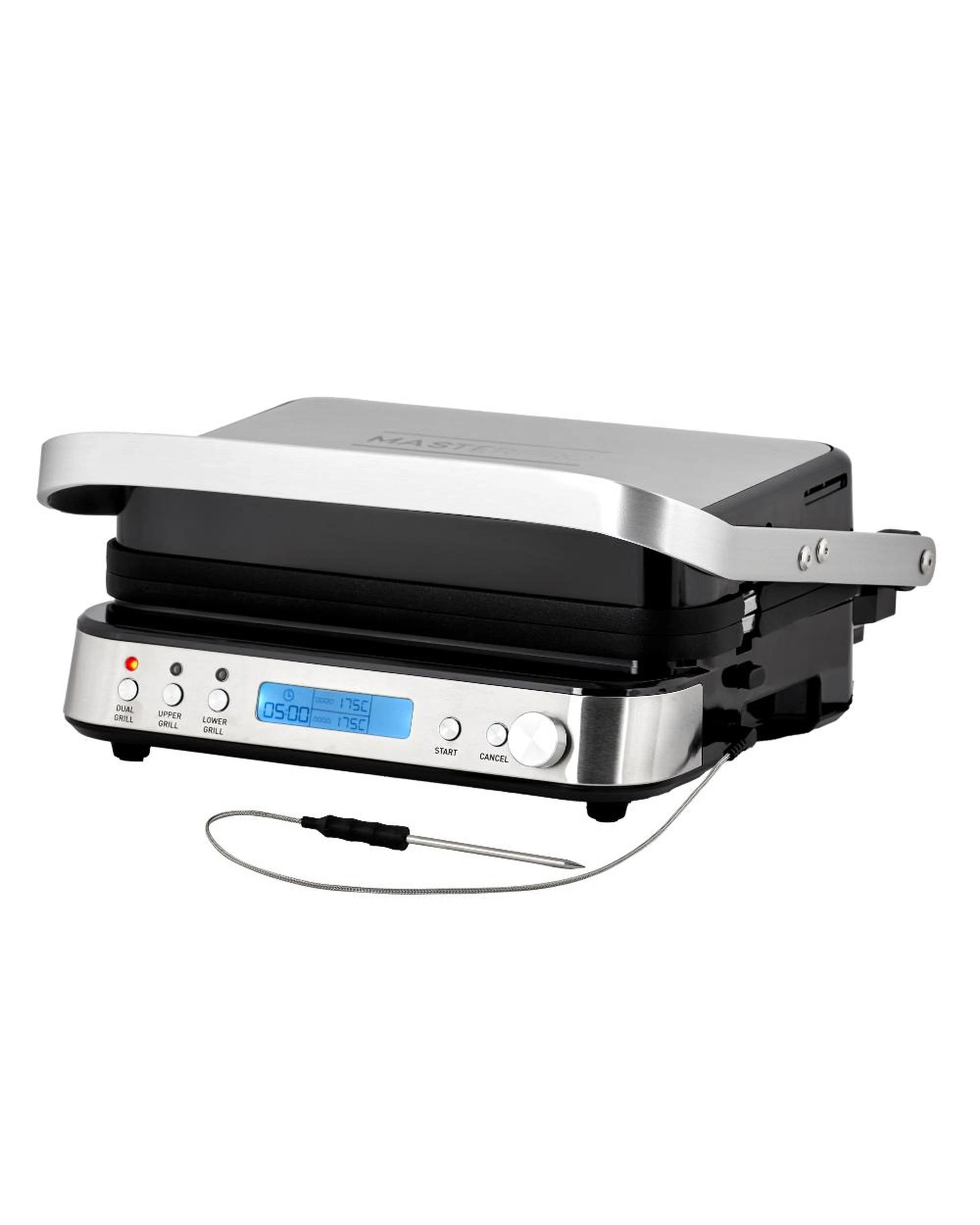 1 MasterPro Smart Electric Grill Indoor Multi Contact Grill With Temperature Probe, 1 of 8