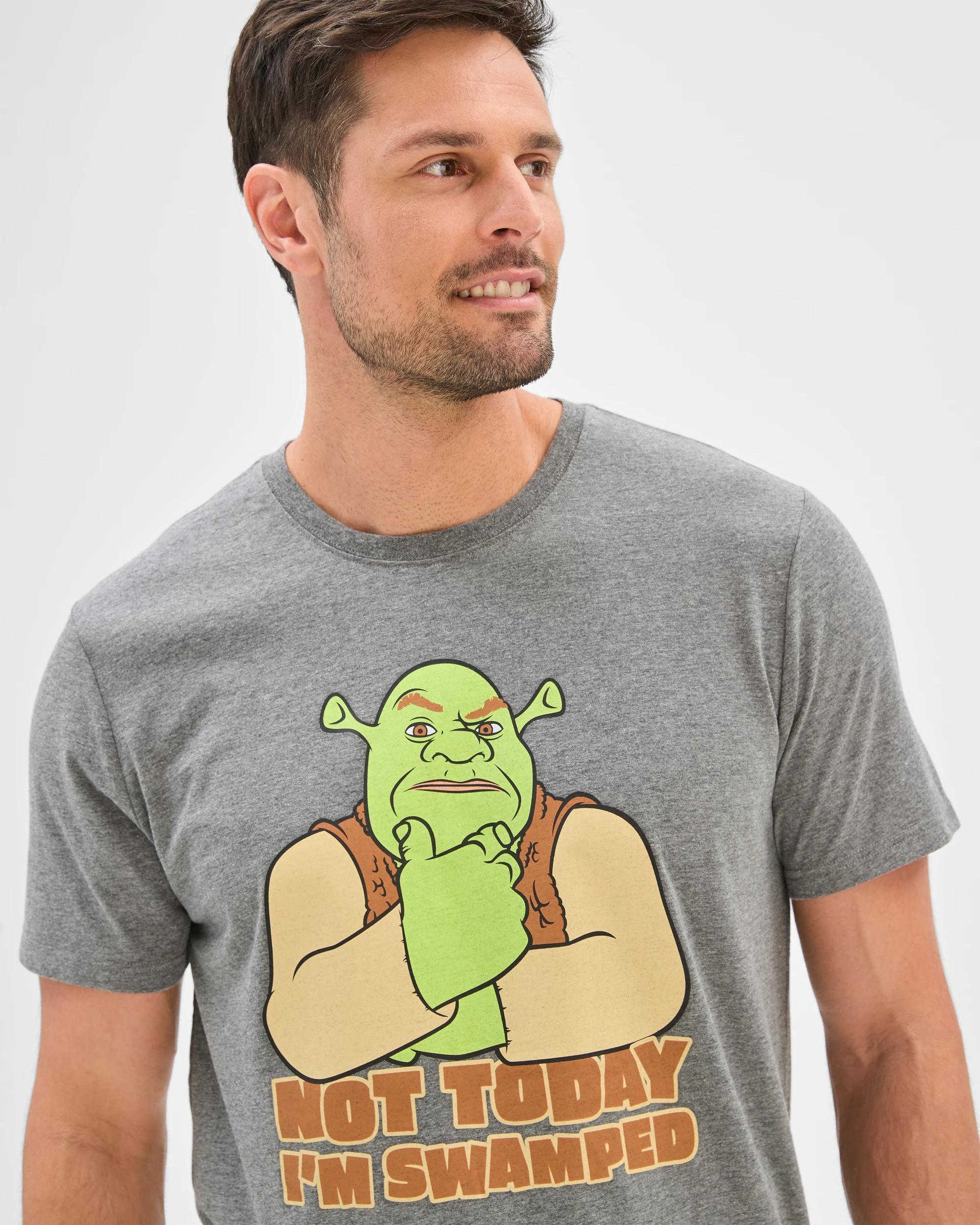 3 Dream Works Shrek Top and Shorts Pyjama Set GREY SHREK, 3 of 6