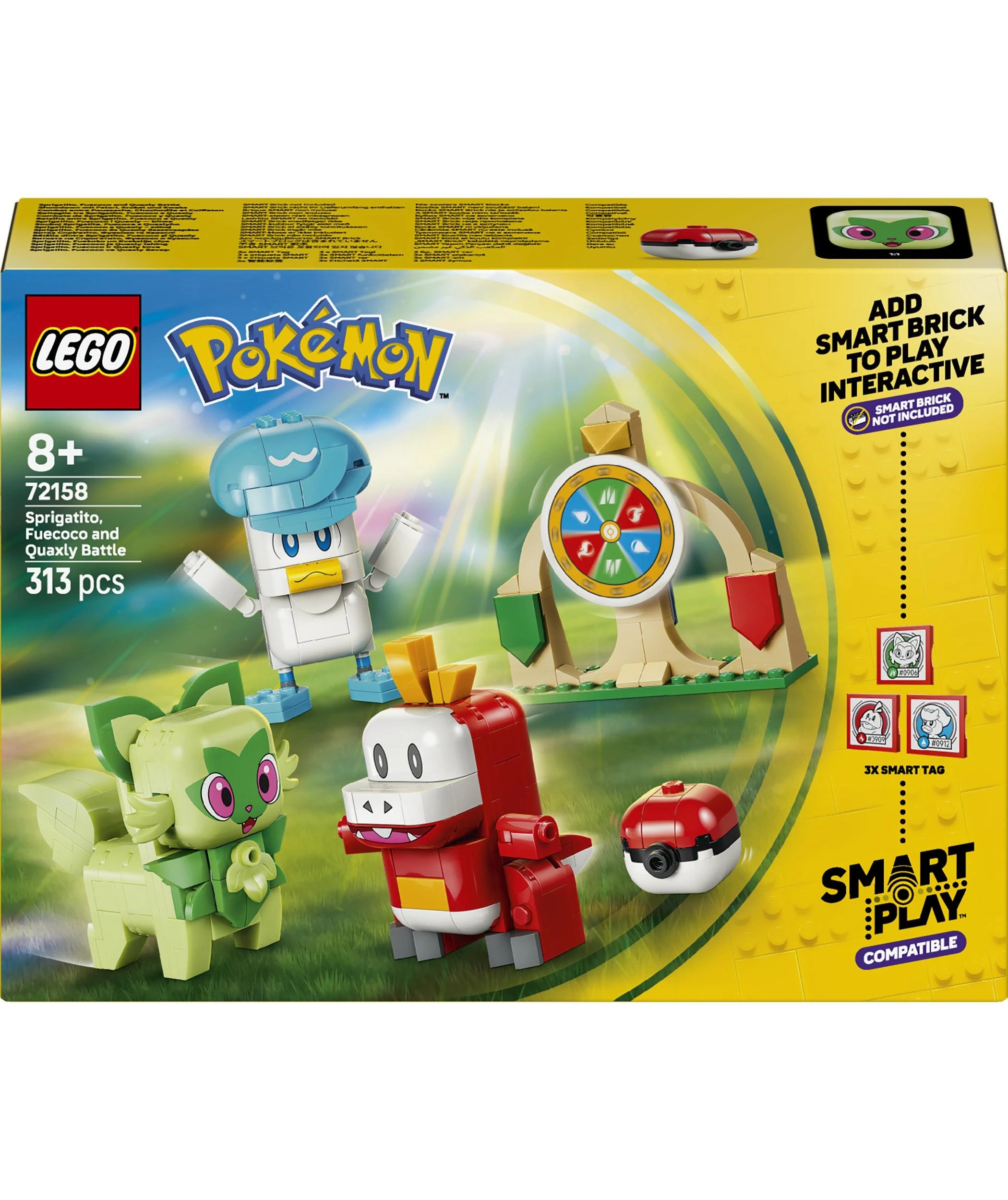 1 LEGO Pokemon SMART Play: Sprigatito, Fuecoco and Quaxly Battle 72158, 1 of 11