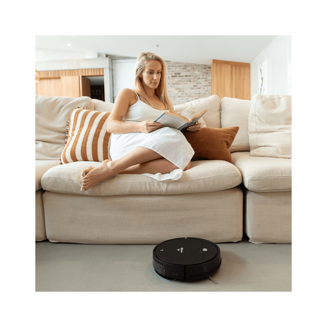 2 My Genie Zx3000 Robotic Vacuum Mop Combo Cleaner Remote Controlled 30cm Black
 - Black, 2 of 6