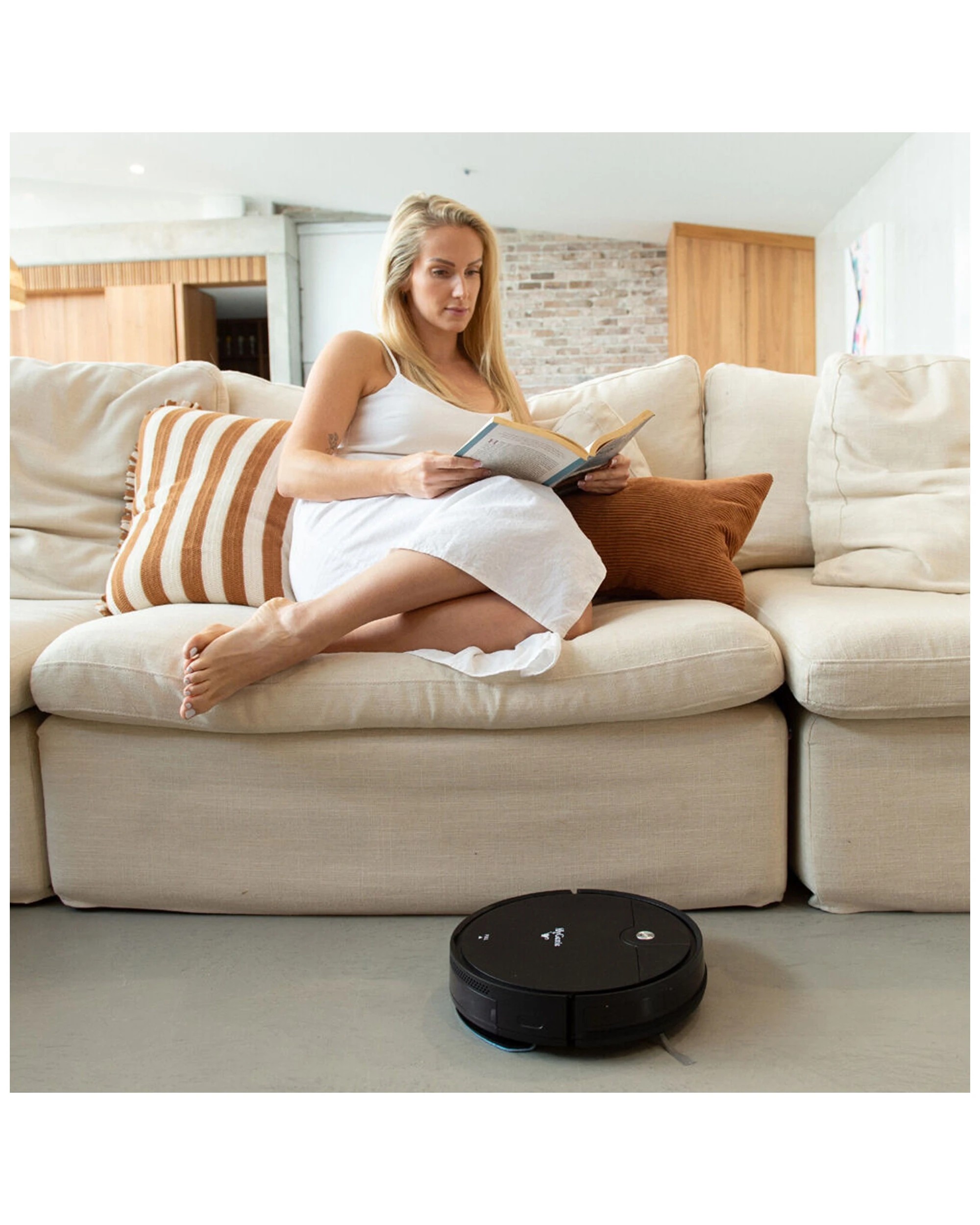 2 My Genie Zx3000 Robotic Vacuum Mop Combo Cleaner Remote Controlled 30cm Black
 - Black, 2 of 10