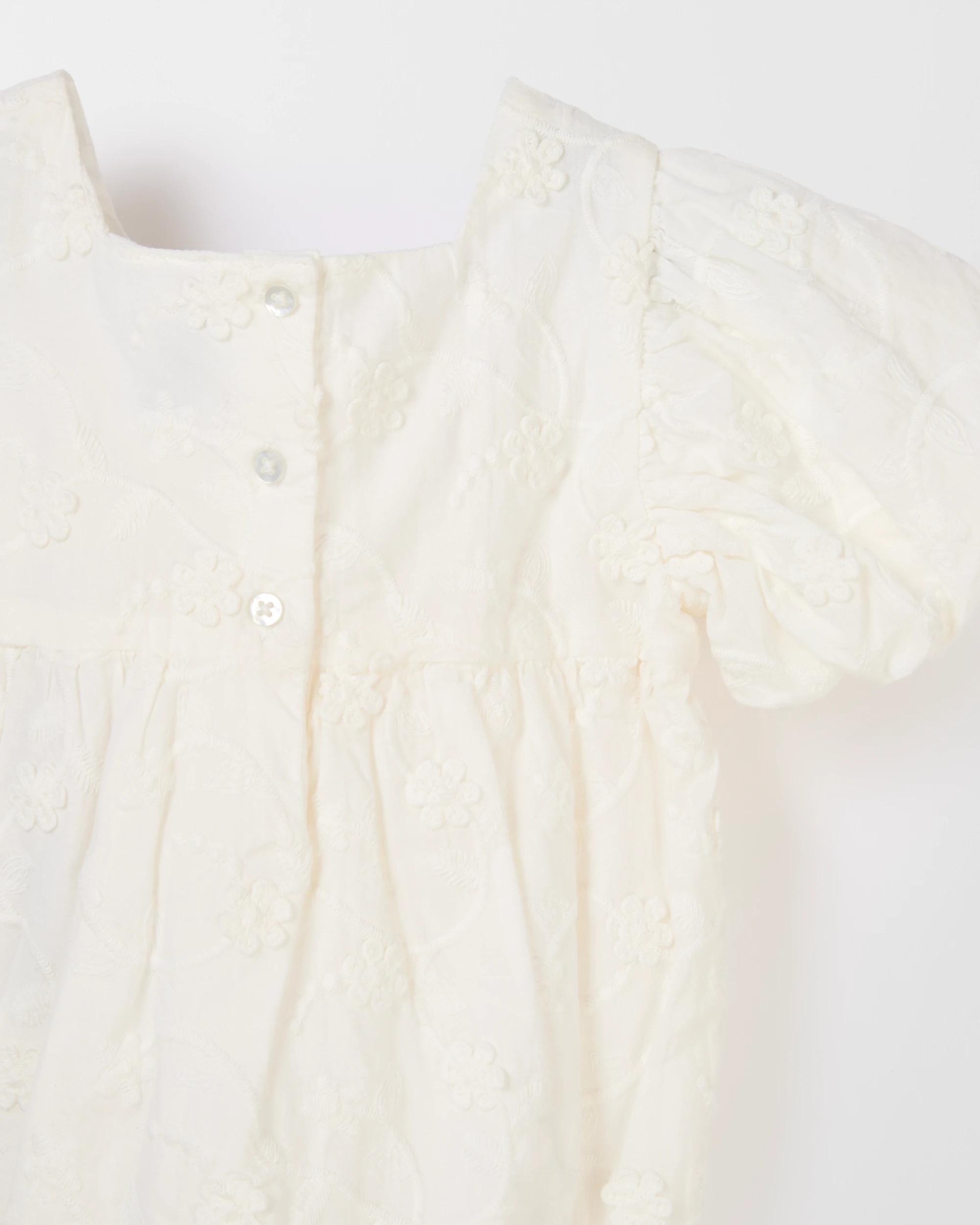 2 Target Baby Girl Floral Broderie Romper VINTAGE WHITE, 2 of 2