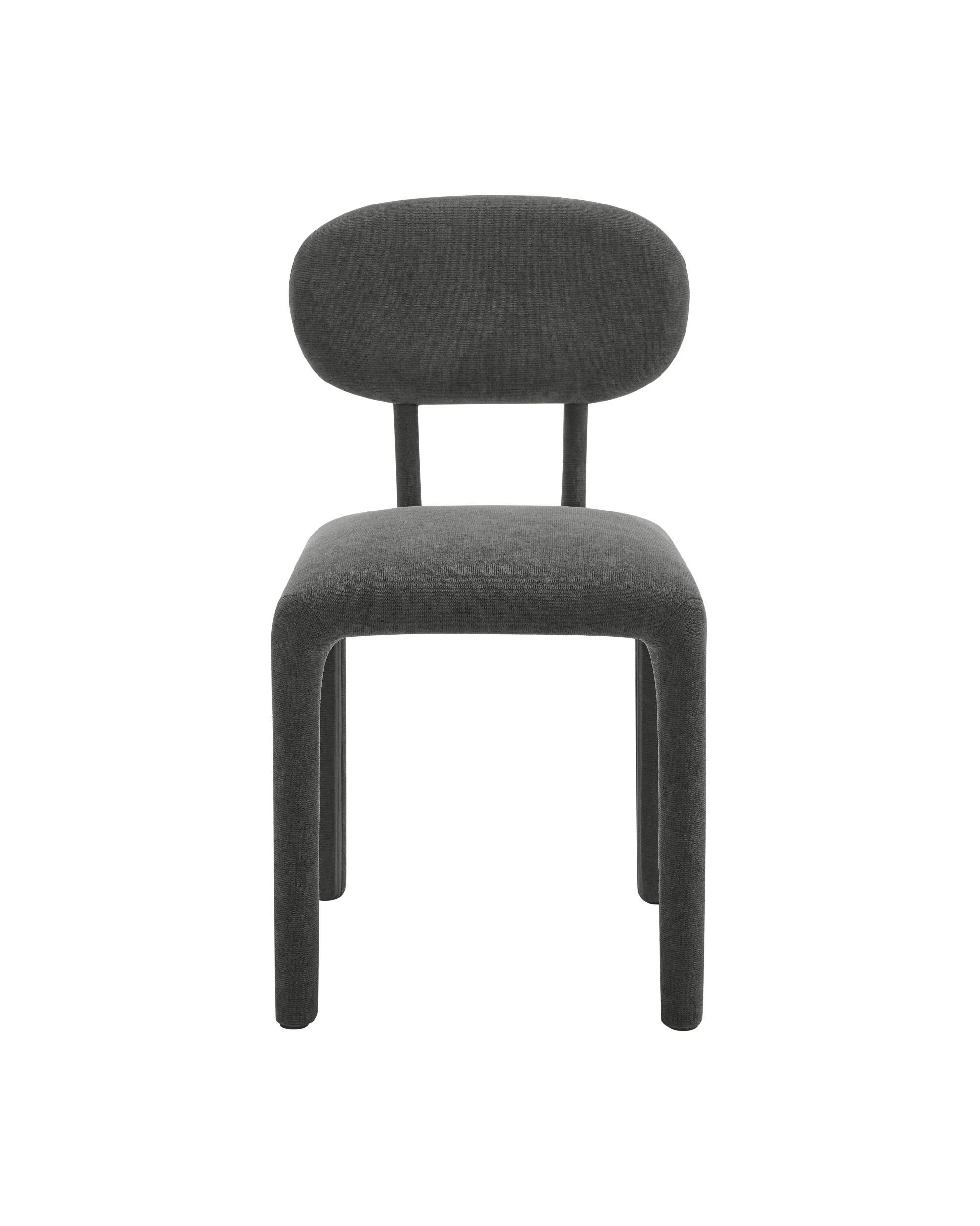 3 Kodu Full Upholstered Dining Chairs Set of 2 - Charcoal, 3 of 10