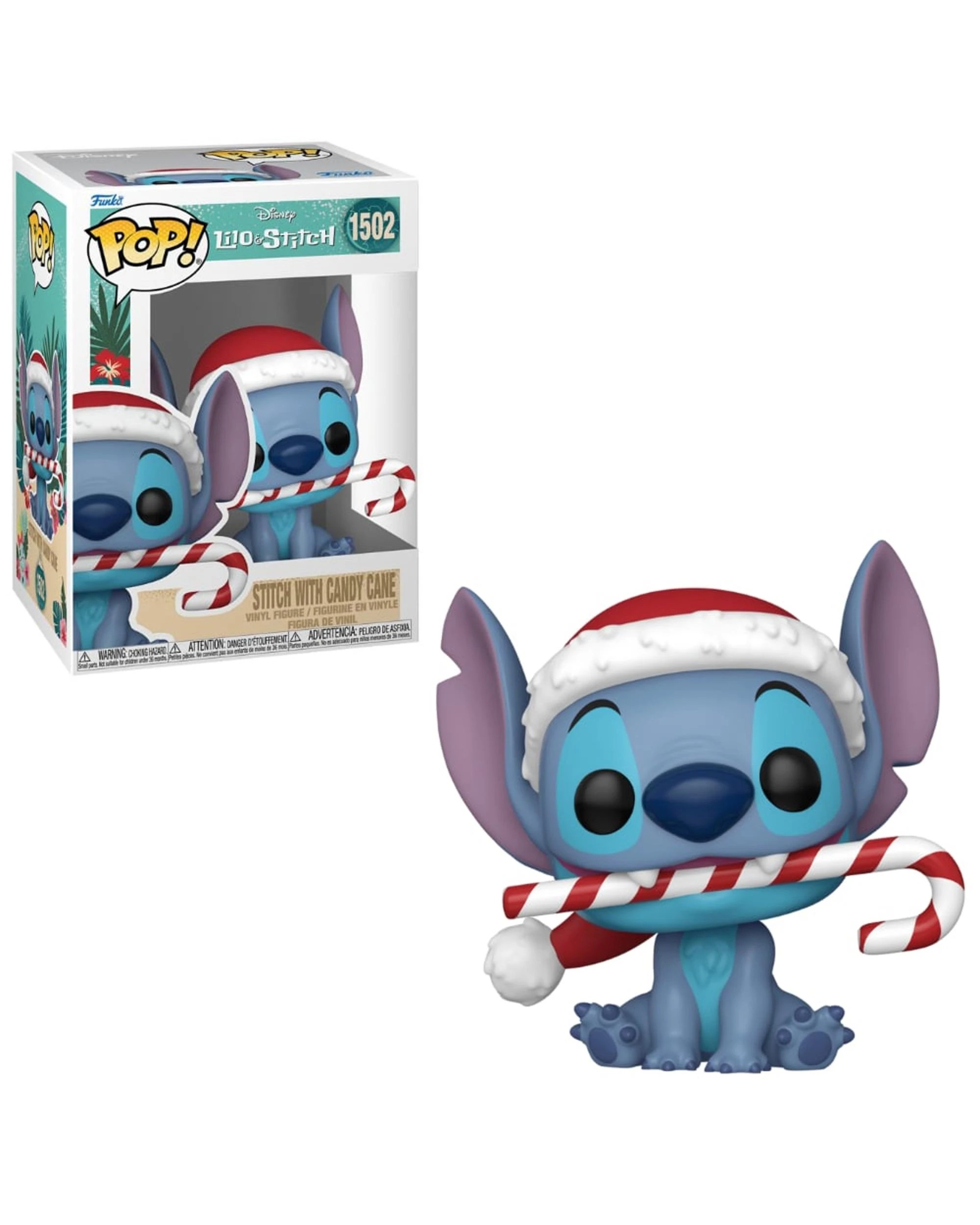 1 Lilo and Stitch Stitch with Candy Cane Holiday Funko POP! Vinyl, 1 of 1