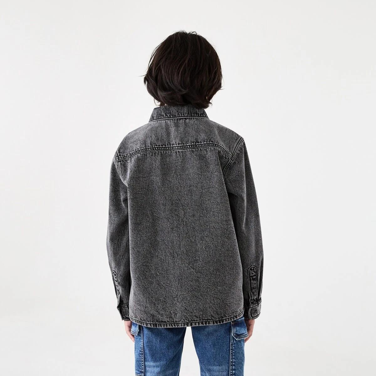 2 Denim Utility Overshirt Black Wash, 2 of 10