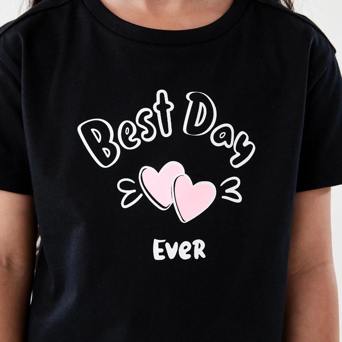 4 Printed T-shirt BEST DAY EVER BLACK, 4 of 6