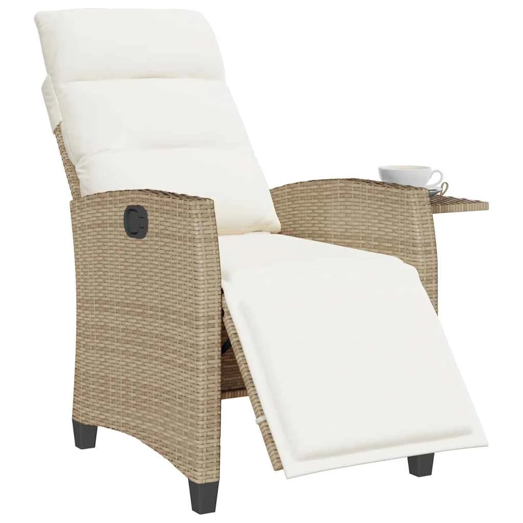 4 vidaXL reclining garden chair Foldable - Beige, 4 of 9