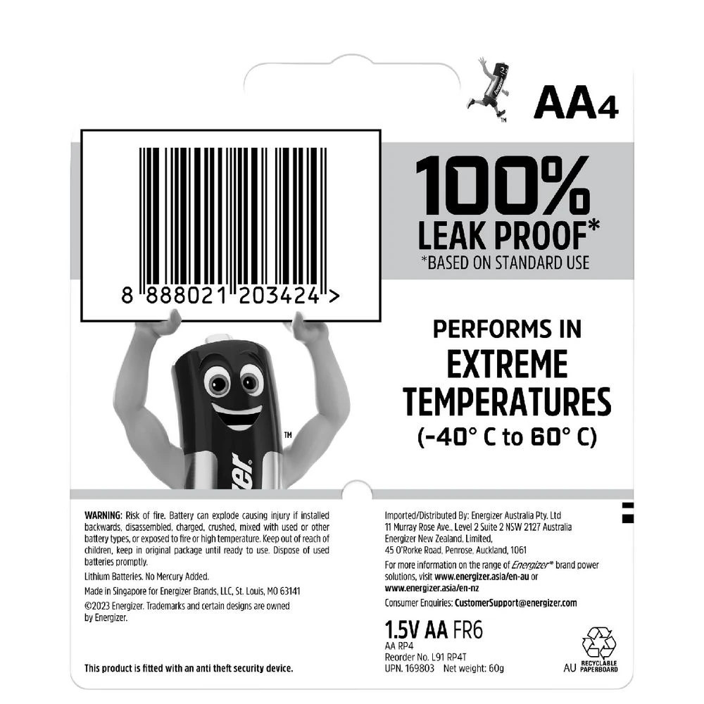 2 Energizer Ultimate Lithium AA Batteries 4 Pack, 2 of 10