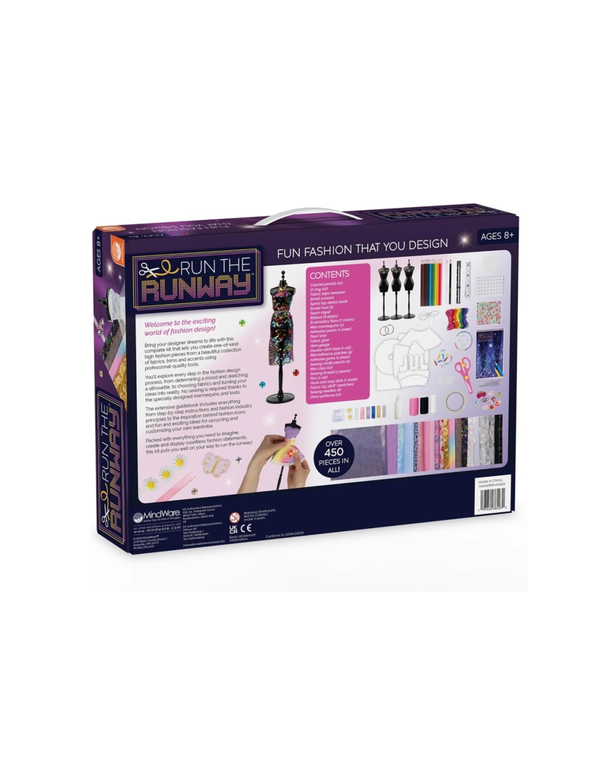 3 Mindware Run The Runway Fashion Design Kit Over 450 Fabrics, 3 of 3